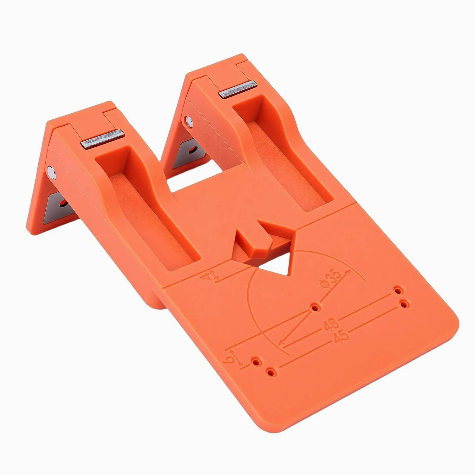 Sorandy Espaciador de Instalación de Bisagra, Placa de Bloqueo Magnético de ABS, Placa de Fijación con Broca Helicoidal de Carburo, Ideal para Bisagras de Puertas de Gabinetes, Armarios, Armarios y