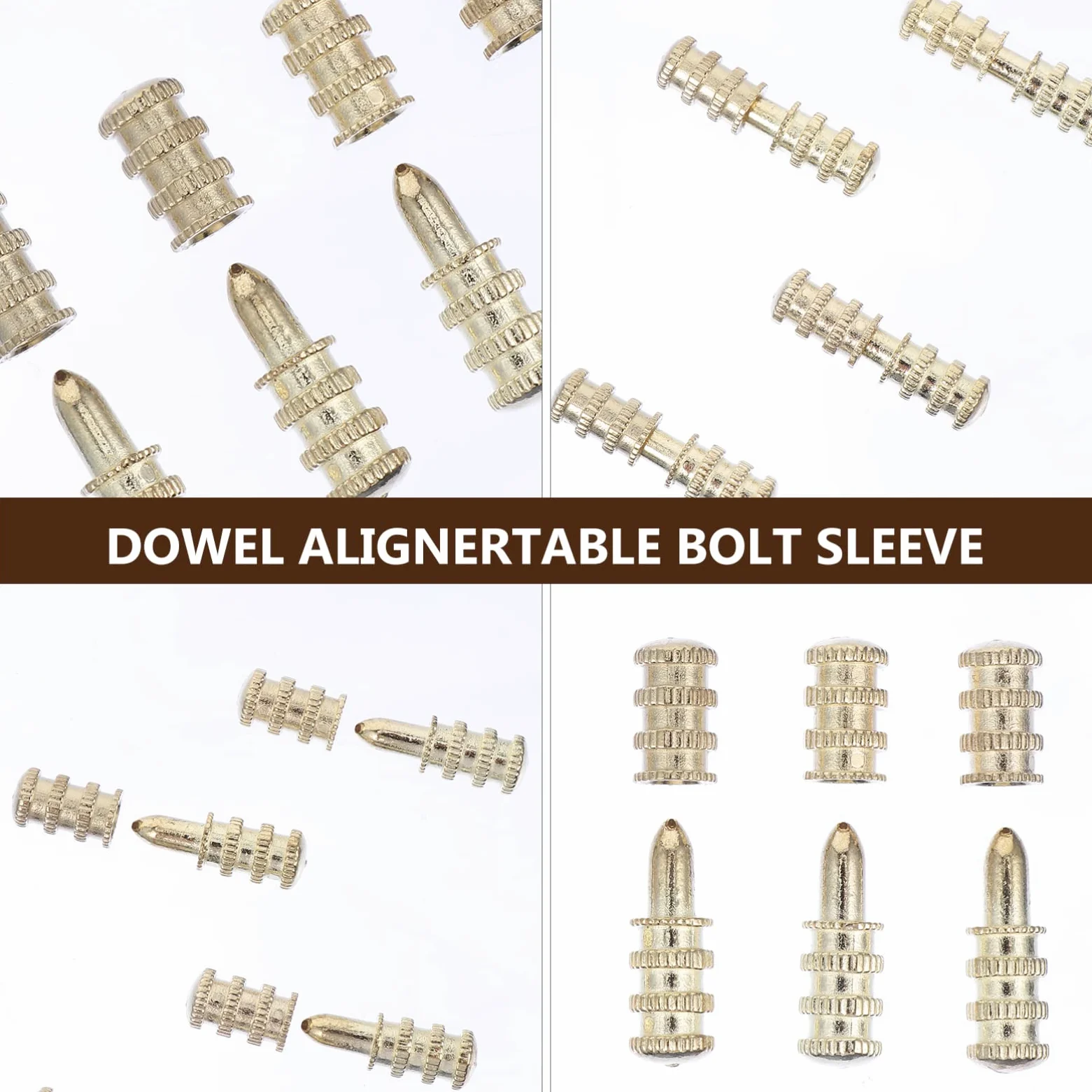 POPETPOP Escritorio Conector Perno de La Tabla de La Tabla de Alineadores Pin de Alineación Pines Hardware Hardware Pines de Latón con Insertos Roscados para Madera
