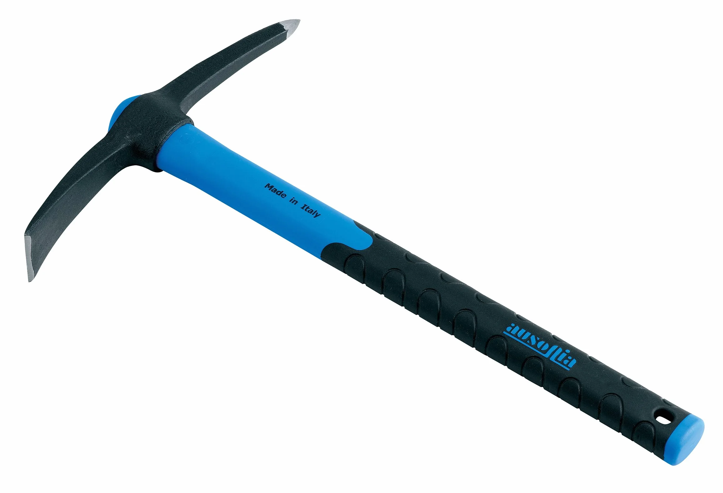 AUSONIA - 86197 Alcotana Pico pala Martillo 400 gramos con cabeza de dos extremos, uno en punta y uno de cincel con mango de fibra 39 cm