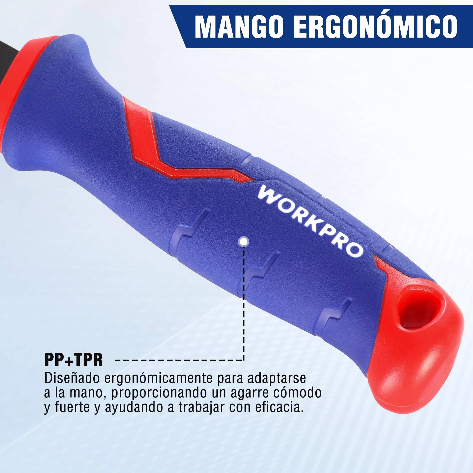 WORKPRO Sierra Bimetálica 310mm, Hoja D6A+M2 de 8 TPI, Agujero de Colgar, Ideal para Cortar Yeso, Madera y PVC, Paneles Finos
