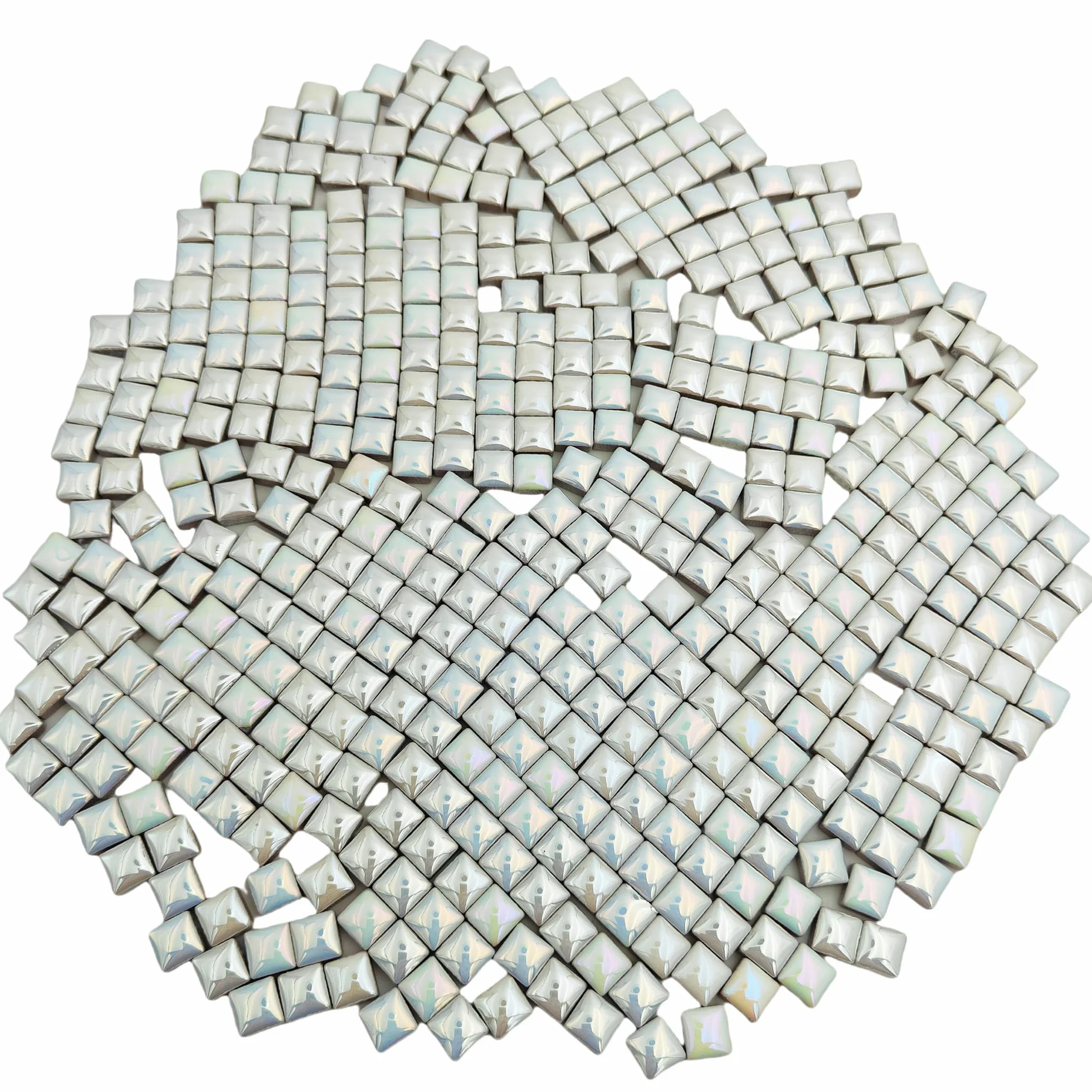Azulejos cuadrados de mosaico de cerámica de 500 g, 500 piezas de 1 x 1 cm, hechas a mano, piezas creativas de micro mosaico para amantes, proyectos de mosaico de bricolaje y decoración del hogar