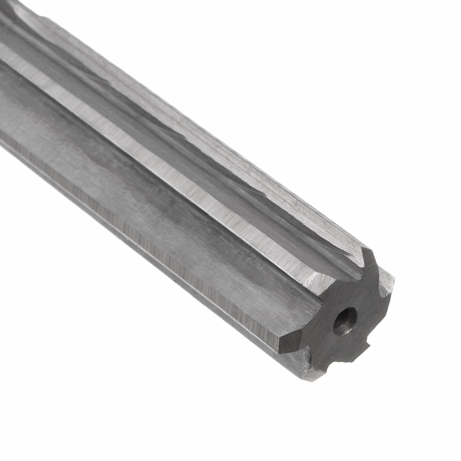 Escariador de Mandril 14.5mm H7 HSS 6 Flautas Rectas Vástago Redondo Herramienta de Corte