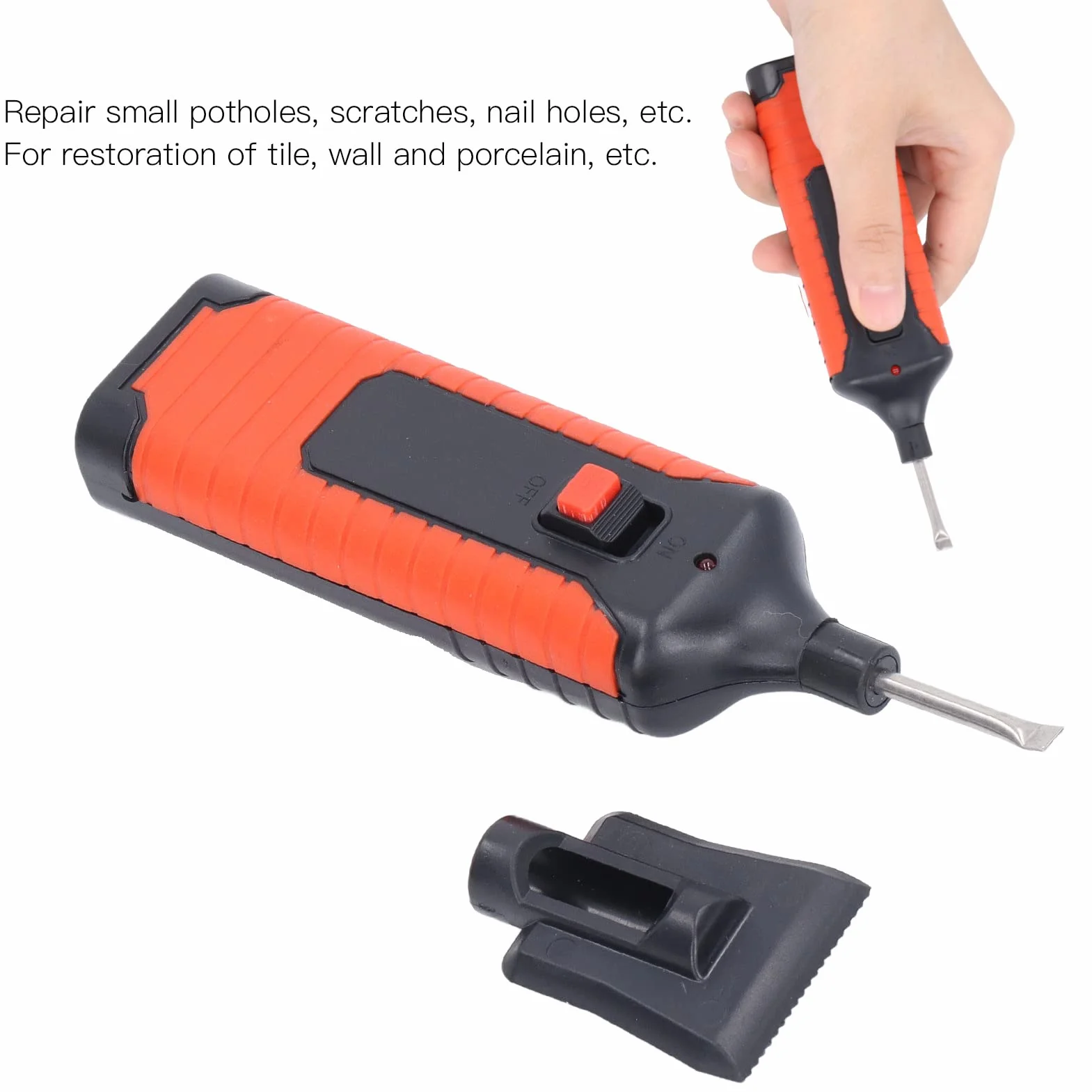 Kit de Reparación de Azulejos de Porcelana, Kit de Reacabado de Bañeras Y Azulejos con Pluma de Calefacción Eléctrica Y 8 Bloques de Cera para Piso de Cerámica Crack Chip