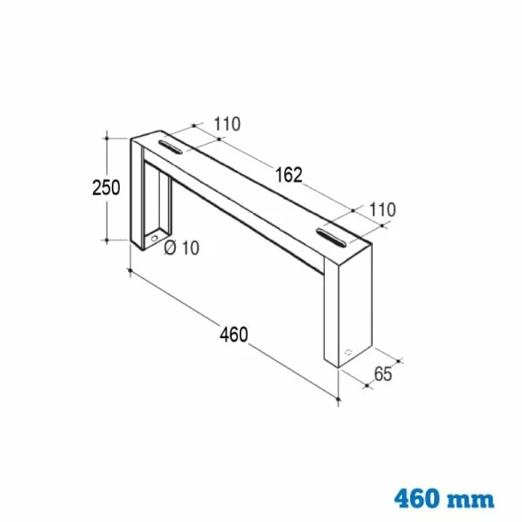 Juego soporte nivelable 460 mm Altura 250