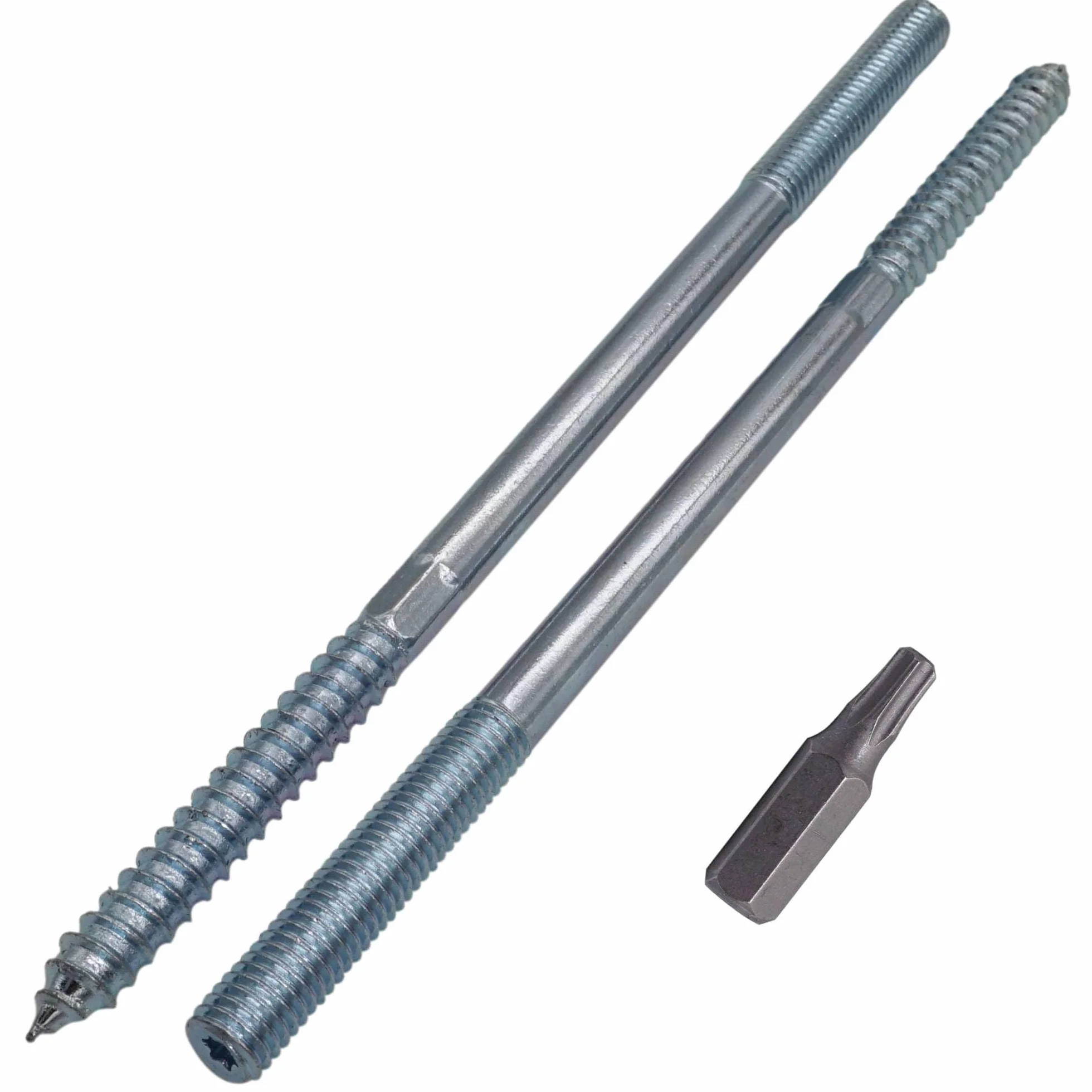 SKIR'CO (20 piezas) Pernos de suspensión M10 x 200 mm, tornillos de pasador de rosca de doble extremo, pernos de doble cabeza