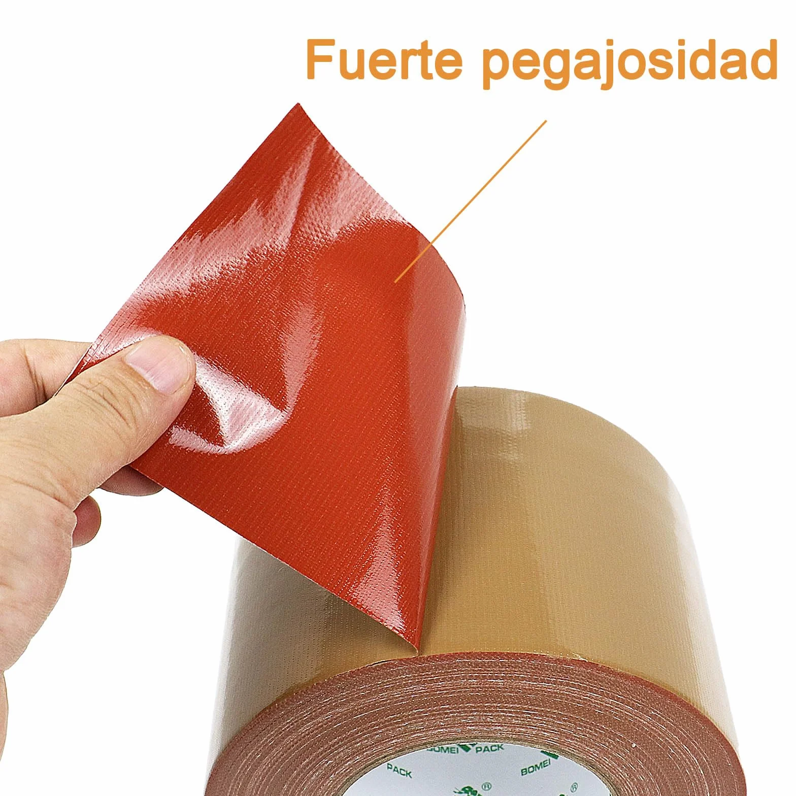 BOMEI PACK Cinta adhesiva americana 100mm x 50 m, Marrón cinta impermeable de tela de para reparaciones, bricolaje, manualidades, uso en interiores y exteriores