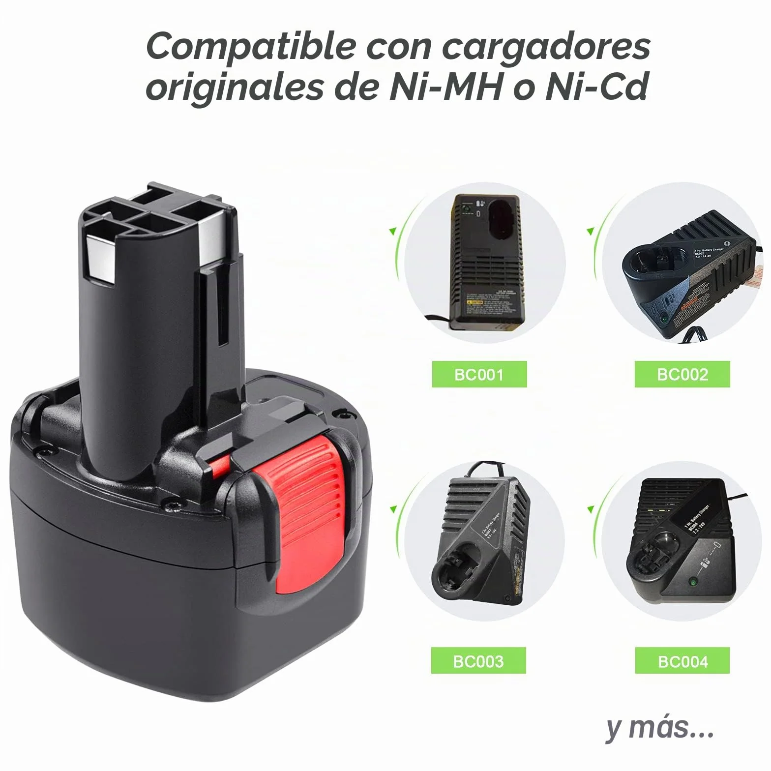 9,6V 4800mAh Batería para Bosch PSR 960 BAT048 BAT100 BAT119 2607335272 2607335461 GSR 9.6VE-2 PSR960 23609 32609-RT