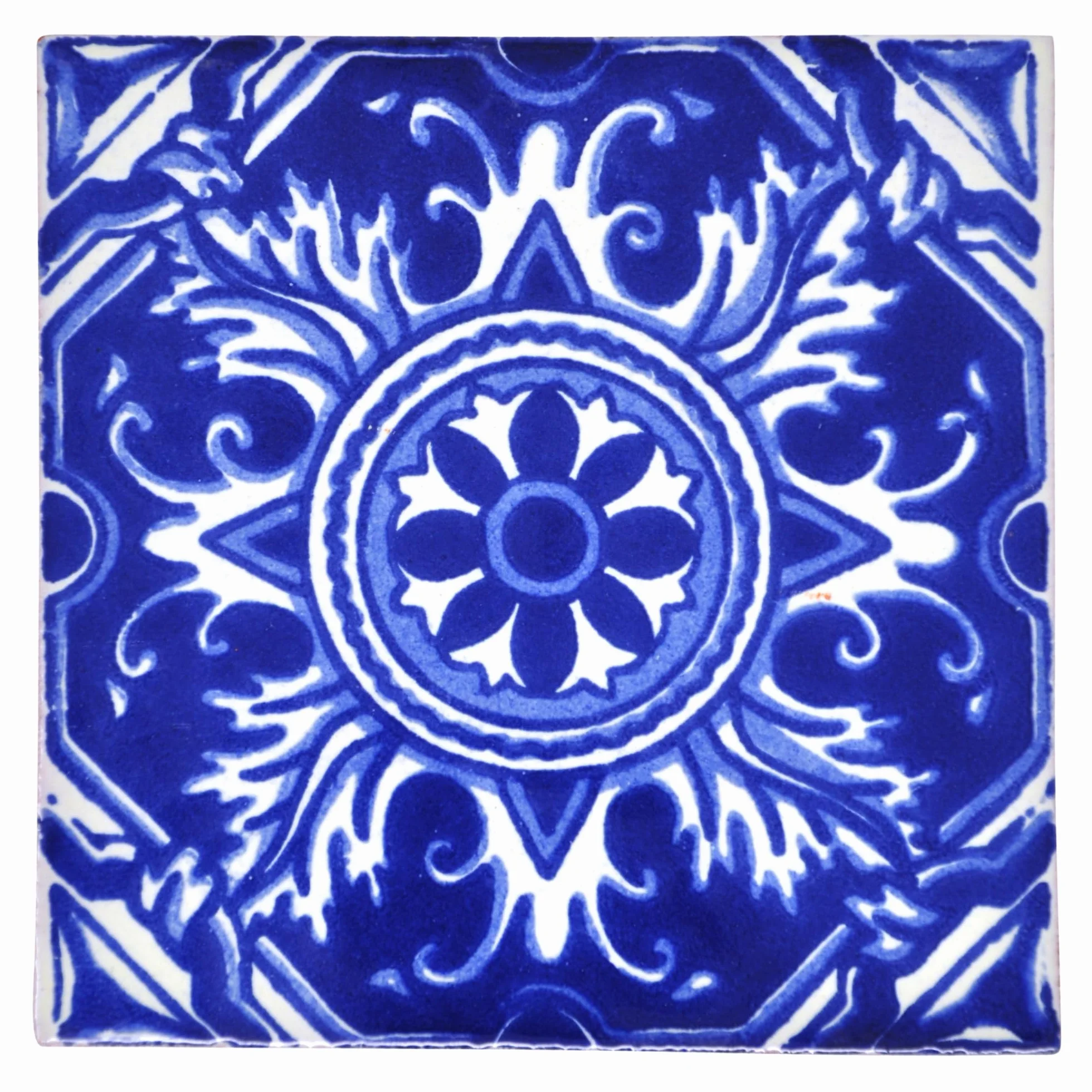 Tumia LAC Azulejos Mexicanos Artesanales de Talavera de 10.5cm