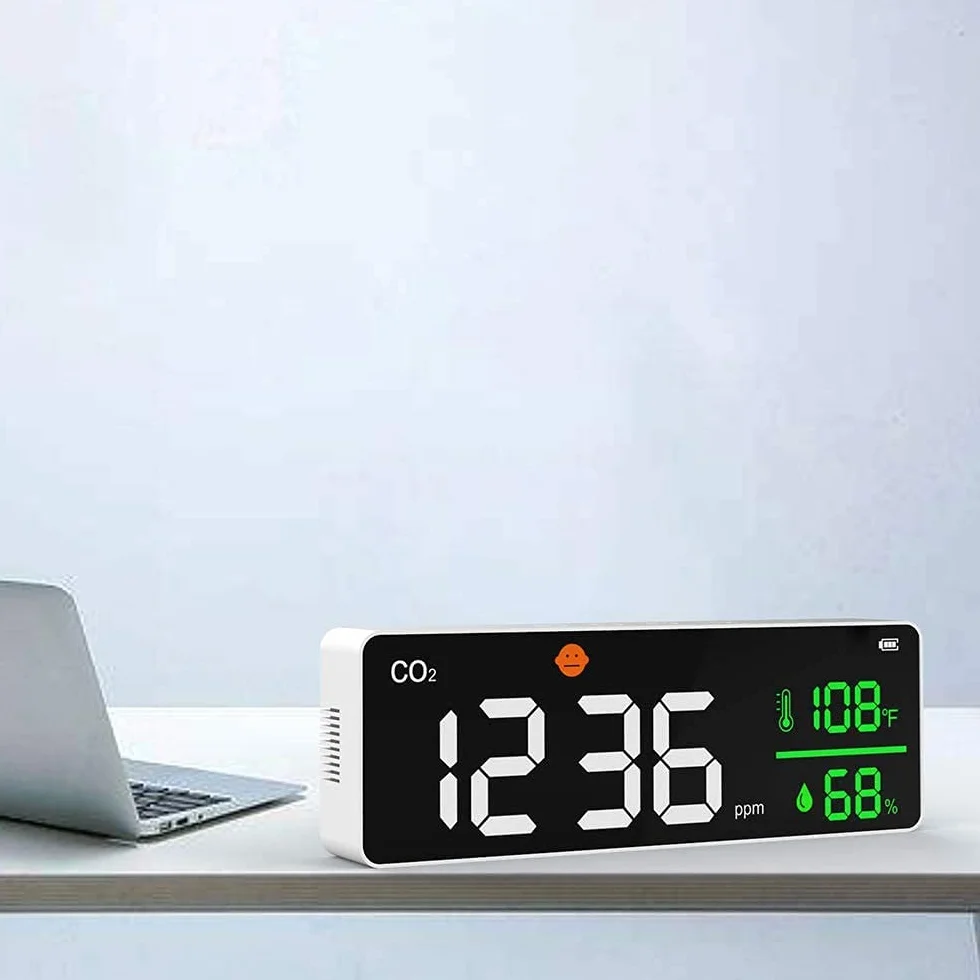 CO2METER090 - Medidor de Co2 Profesional para oficinas o Negocios - Medidor de la Calidad del Aire - Medidor de dióxido de Carbono