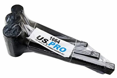 US Pro B1664 - Juego de 3 martillos de soplado muerto de 1 libra, 2 libras y 3 libras