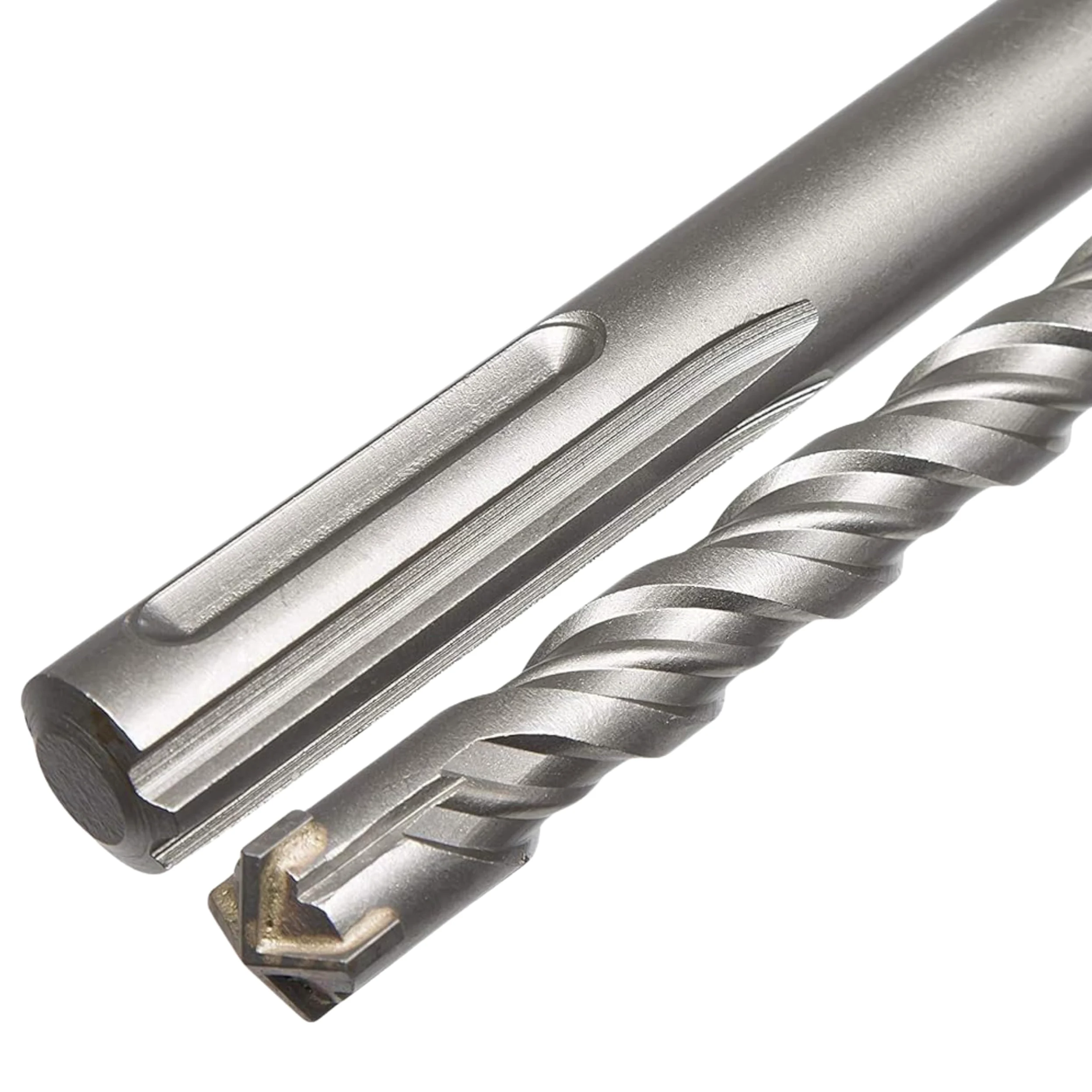 Broca de martillo SDS Max de 25,0 mm x 800 mm, punta de carburo de tungsteno, doble flauta, espiral, granito, hormigón, mampostería