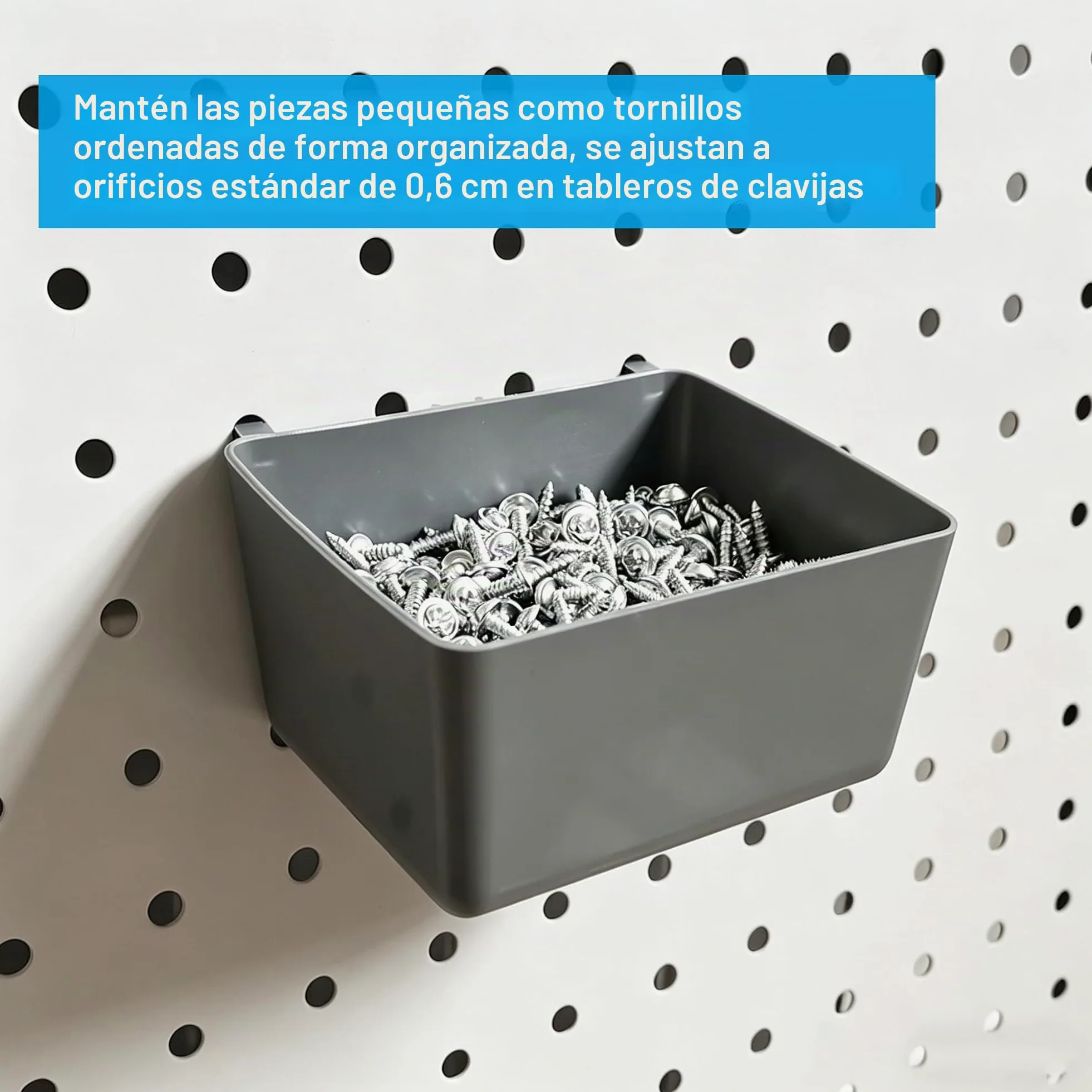 FRIMOONY Surtido de ganchos de tablero de clavijas con cestas de clavijas, cerraduras de clavijas, para organizar varias herramientas, 80 piezas