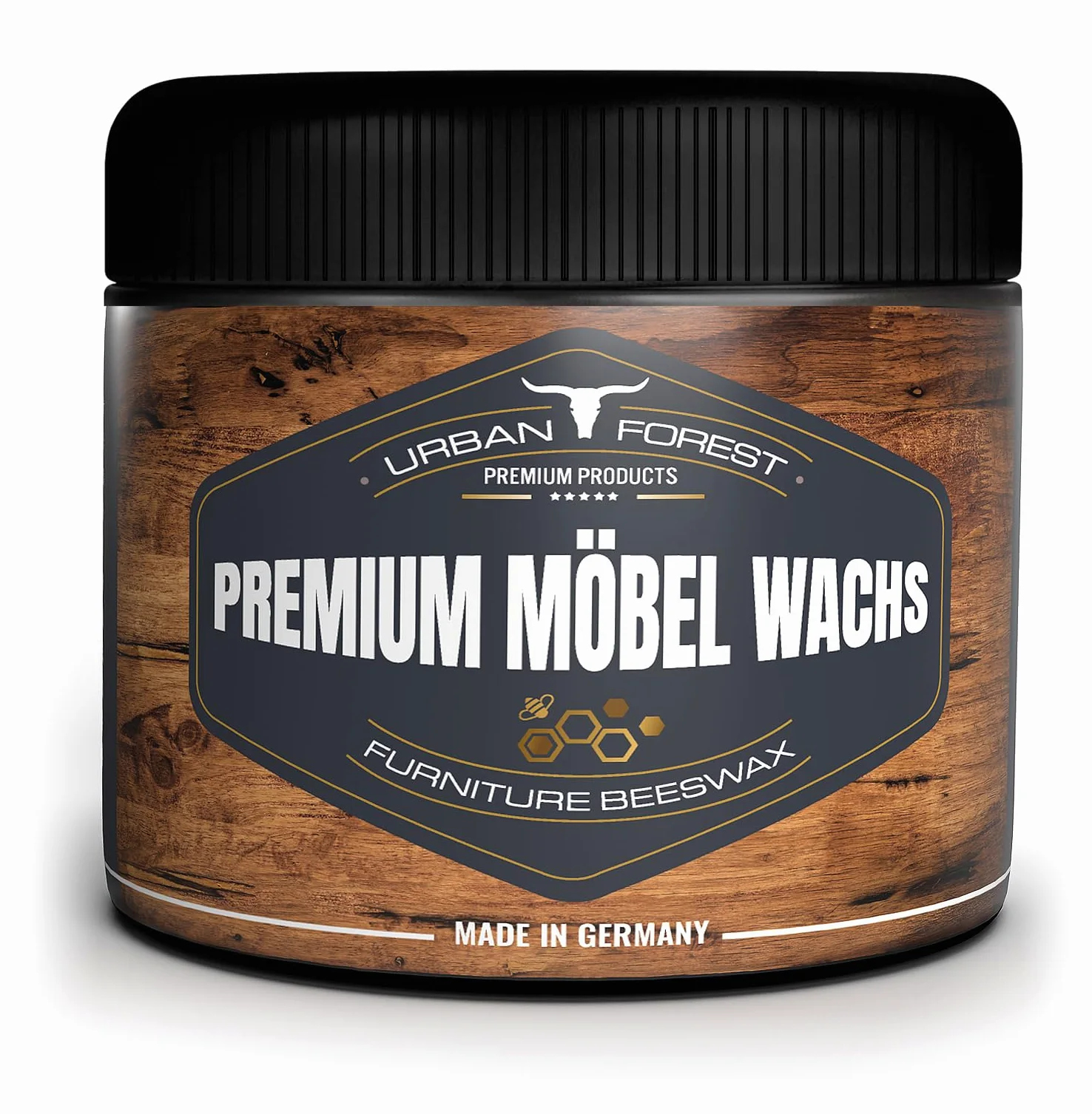 Cera para muebles incolora para el cuidado de muebles y protección de la madera | Cera para madera para el cuidado de la madera para muebles de madera | PREMIUM FURNITURE WAX de URBAN FOREST 500ml