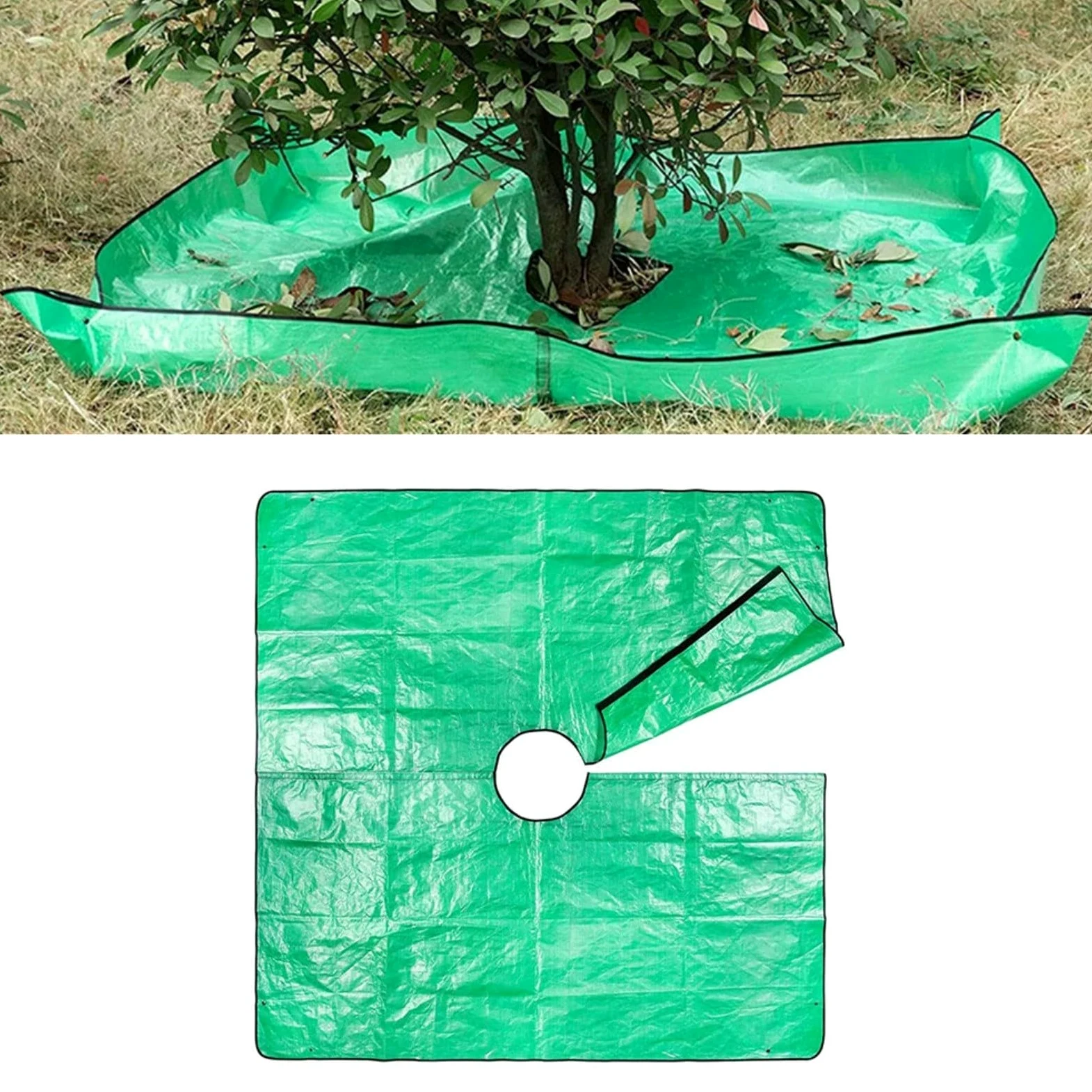 Manta de jardín para hojas para limpieza al aire libre después de podar árboles, arbustos y recoger hojas caídas y pequeños desechos de jardín (3 x 3 m/40 cm)