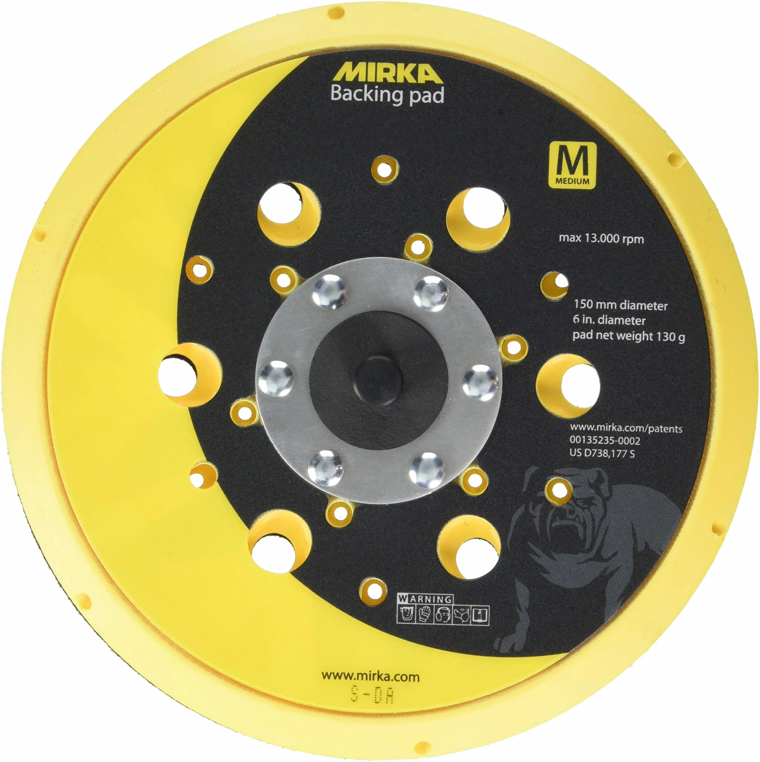 Mirka 8292605011 Plato lijador Abranet 5/16 Pulgadas Grip 48L Medium, 150 mm