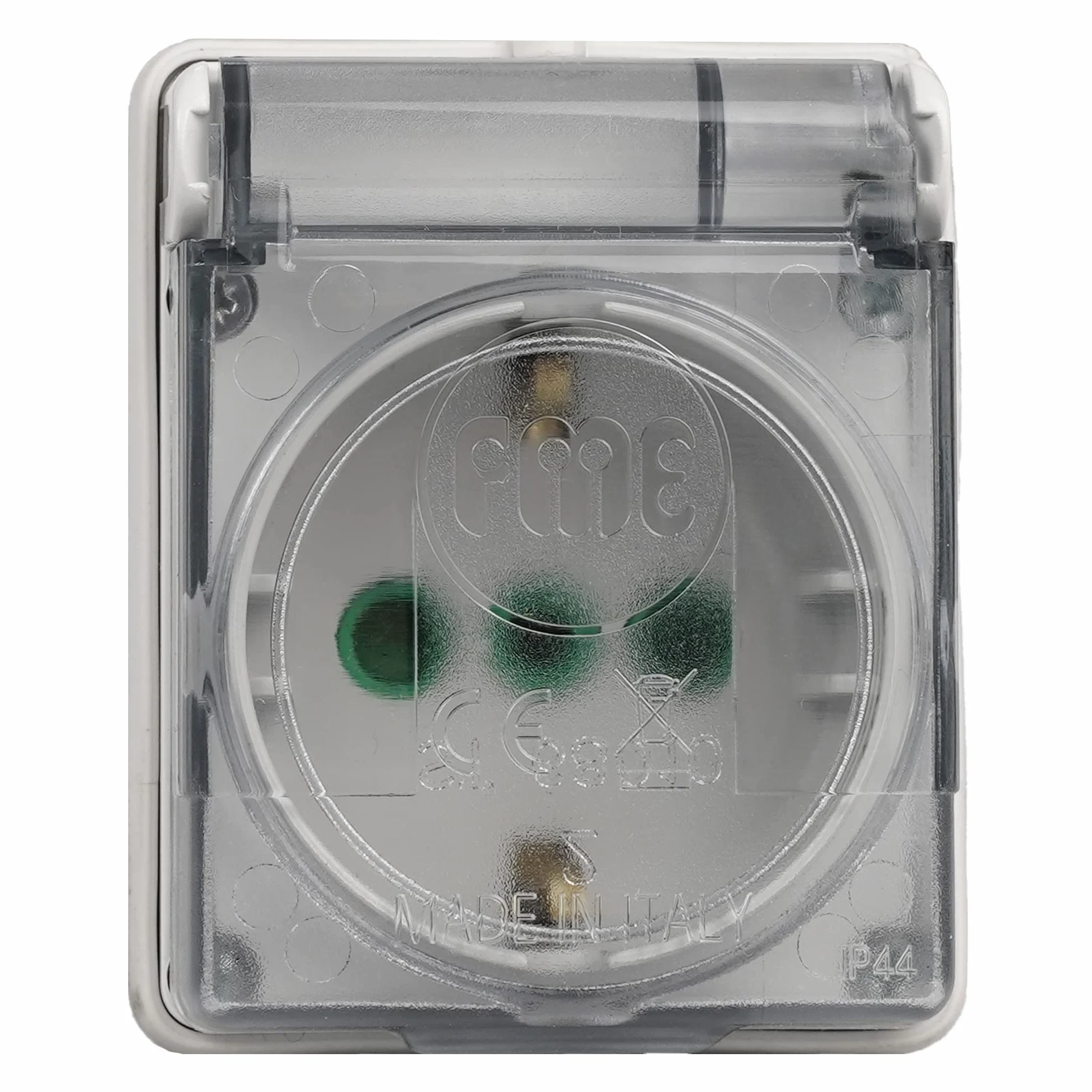WOLFPACK LINEA PROFESIONAL Adaptador Industrial Cetac Schuko Simple 2p Con Tapa