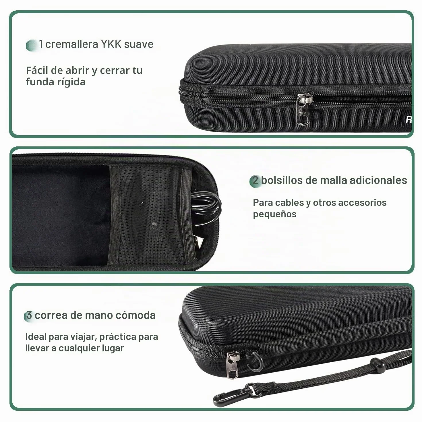 RAIACE Maletín de almacenamiento rígido compatible con el mini compresor de aire eléctrico para hogar y jardín de Bosch, bolsa de transporte protectora para viajes. - Negro