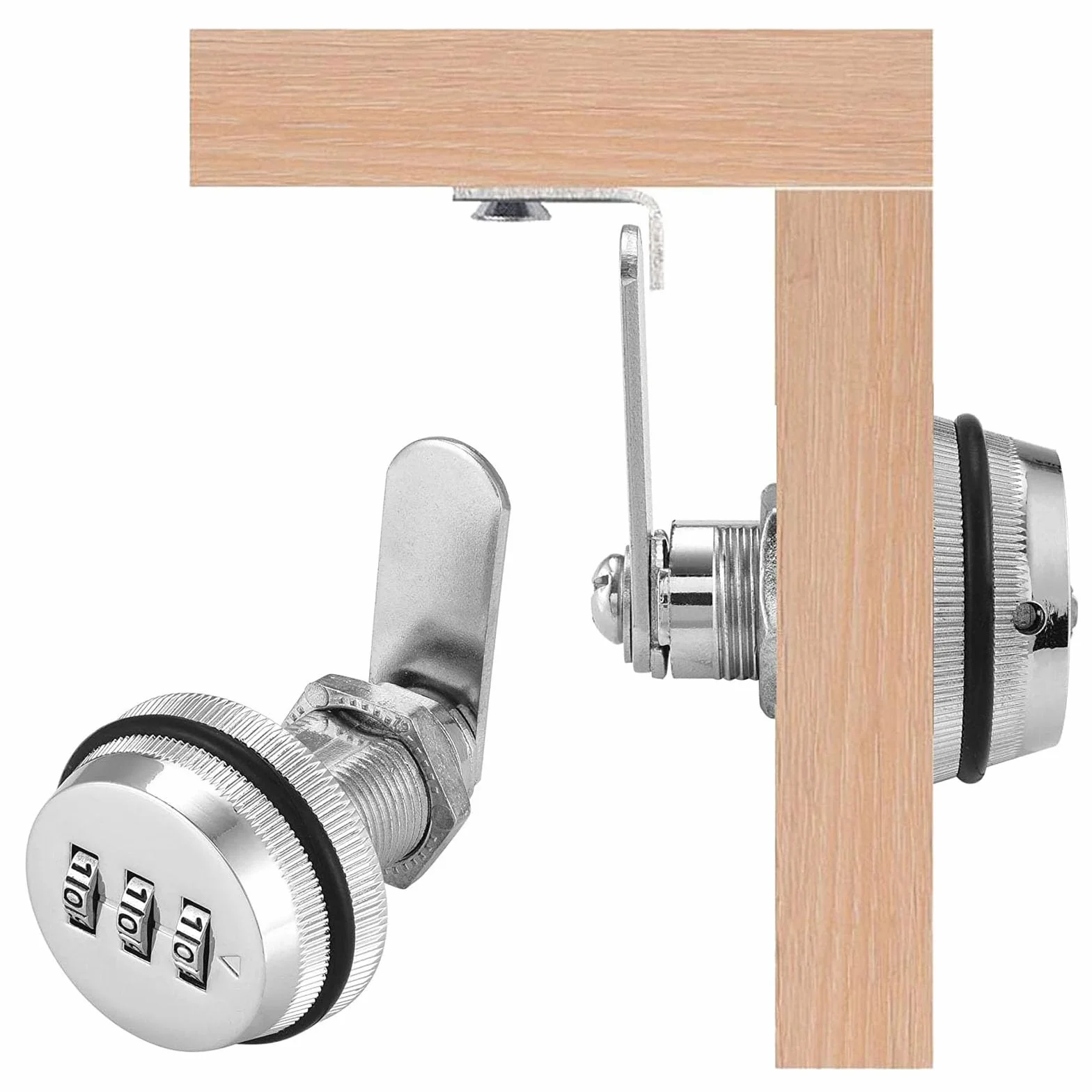 Cerradura de Combinación de Cajón, Codificada Contraseña, Cam Lock, para Buzón de Gabinete, 2 Piezas