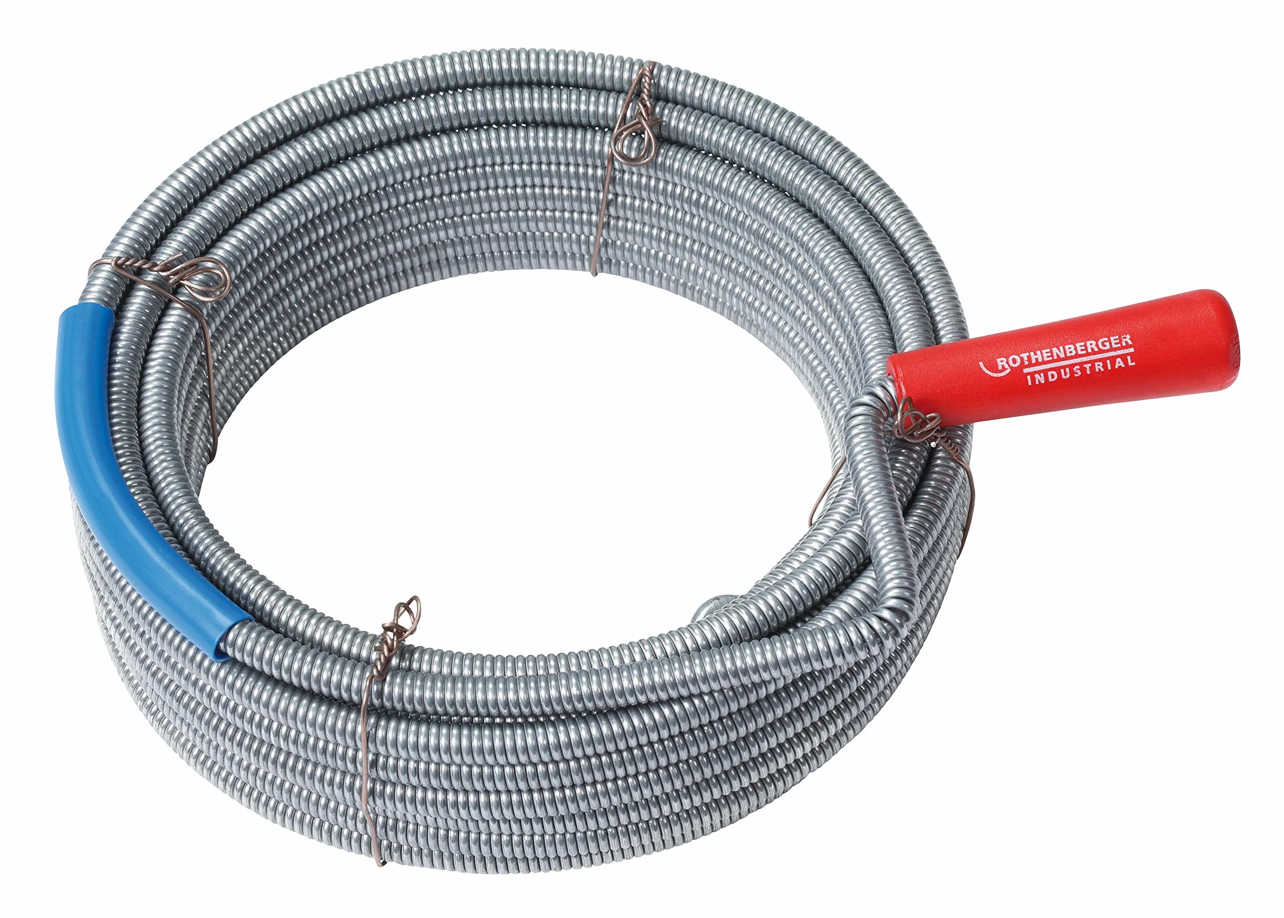 ROTHENBERGER Industrial Espiral limpiatubos con garra, diámetro de 9 mm, longitud de 10 m, 1500000141