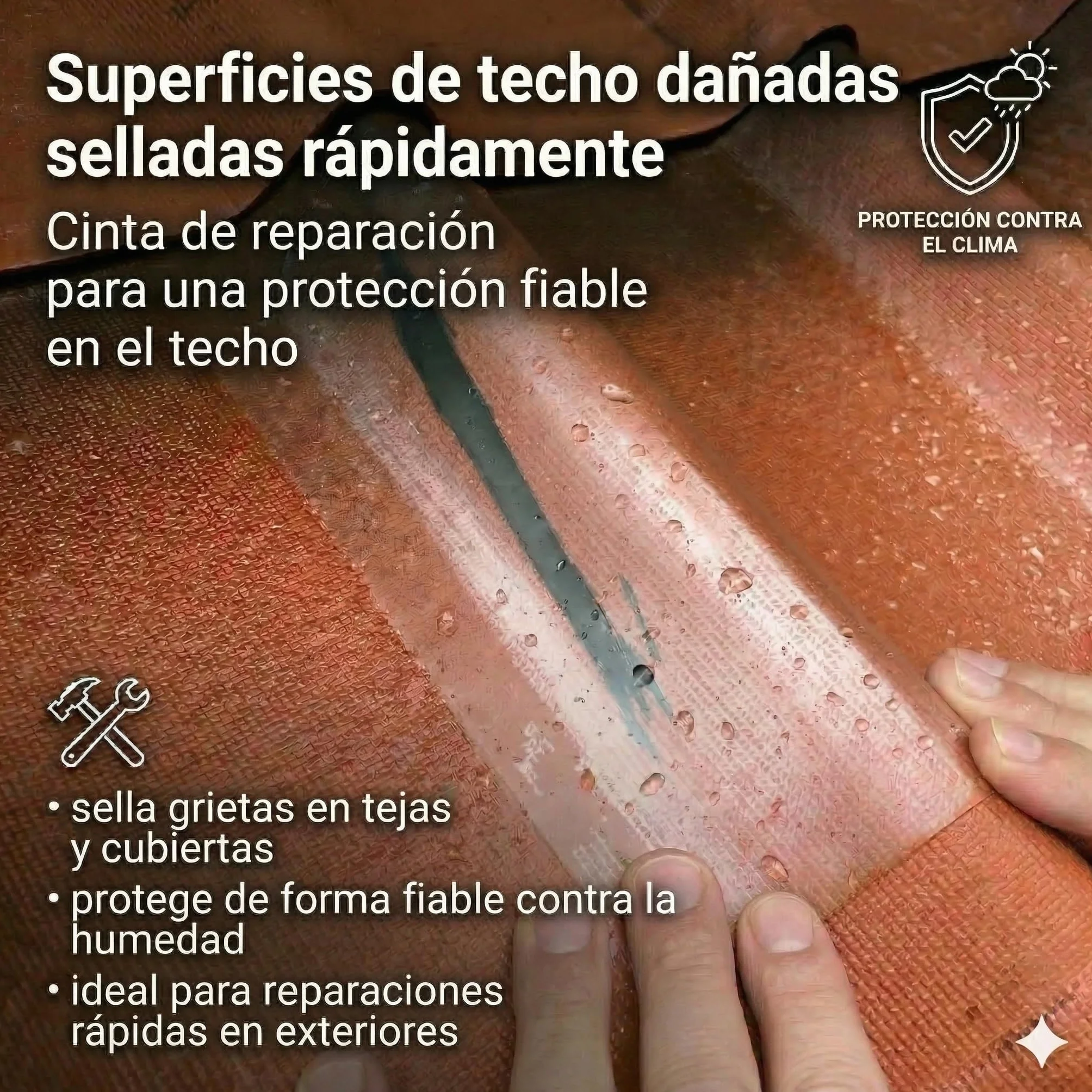 Cinta adhesiva subacuática, cinta aislante, cinta de reparación para piscinas, tiendas de campaña, lonas, canalones, balsas de goma, adhesivo acrílico (10 cm x 150 cm, Transparente)