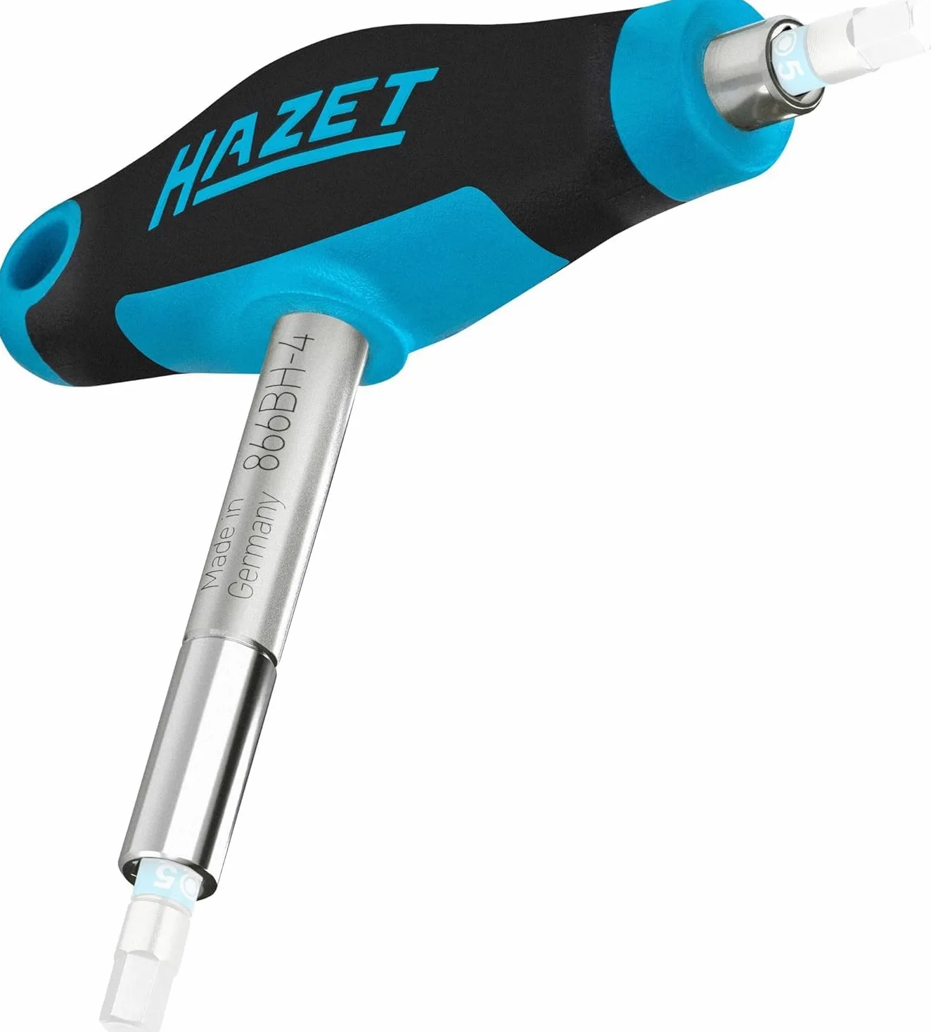 Hazet Porta-puntas doble 866BH-4, Herramienta para sujetar puntas/puntas de destornillador, universal, práctica, eficaz, Salida: hexágono 6,3 (1/4 pulgada), Fuerza magnética: 1000 g