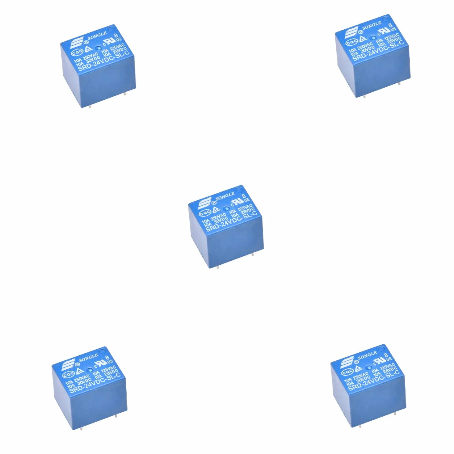5X Rele 24v 10A SRD