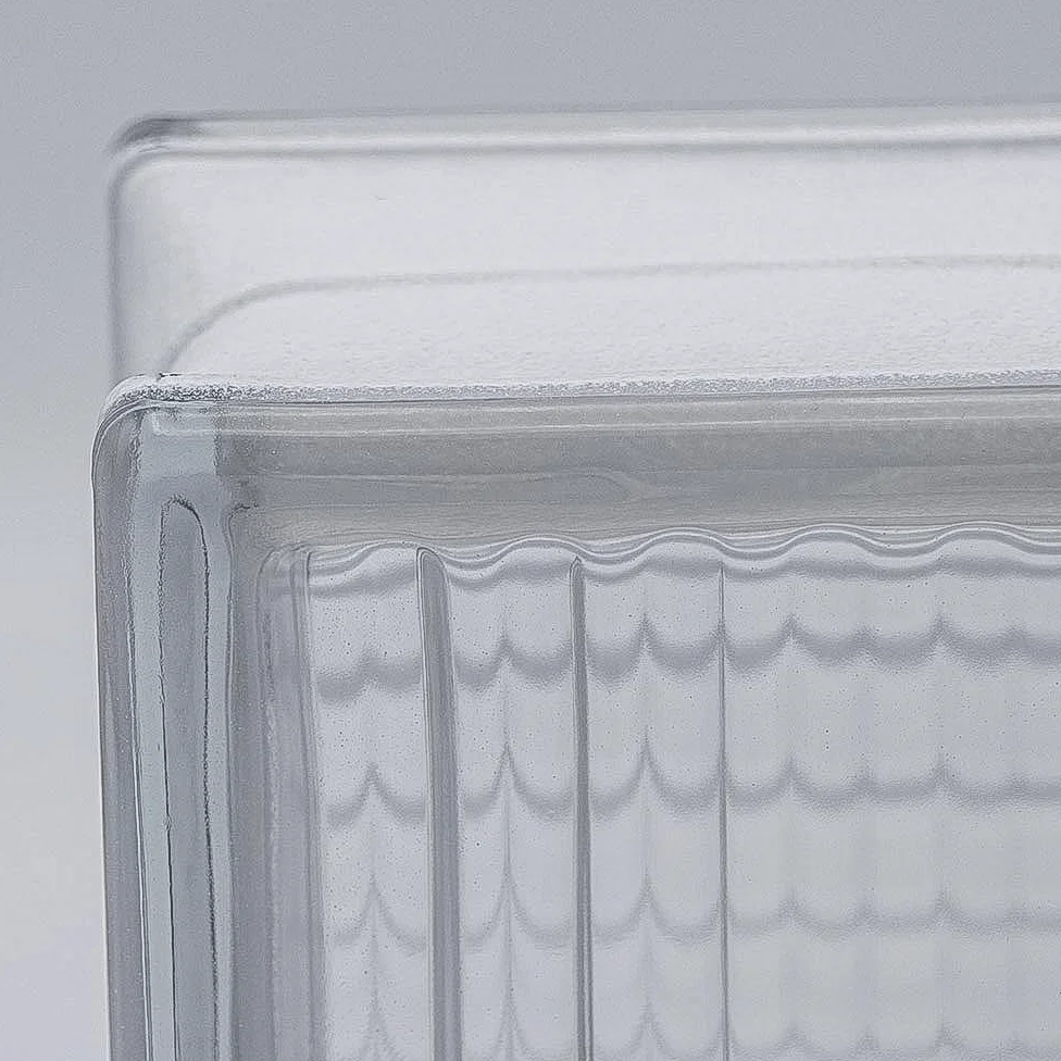 Bloque de vidrio básico Cruzado transparente brillante 14,5x14,5x8cm - 5 piezas