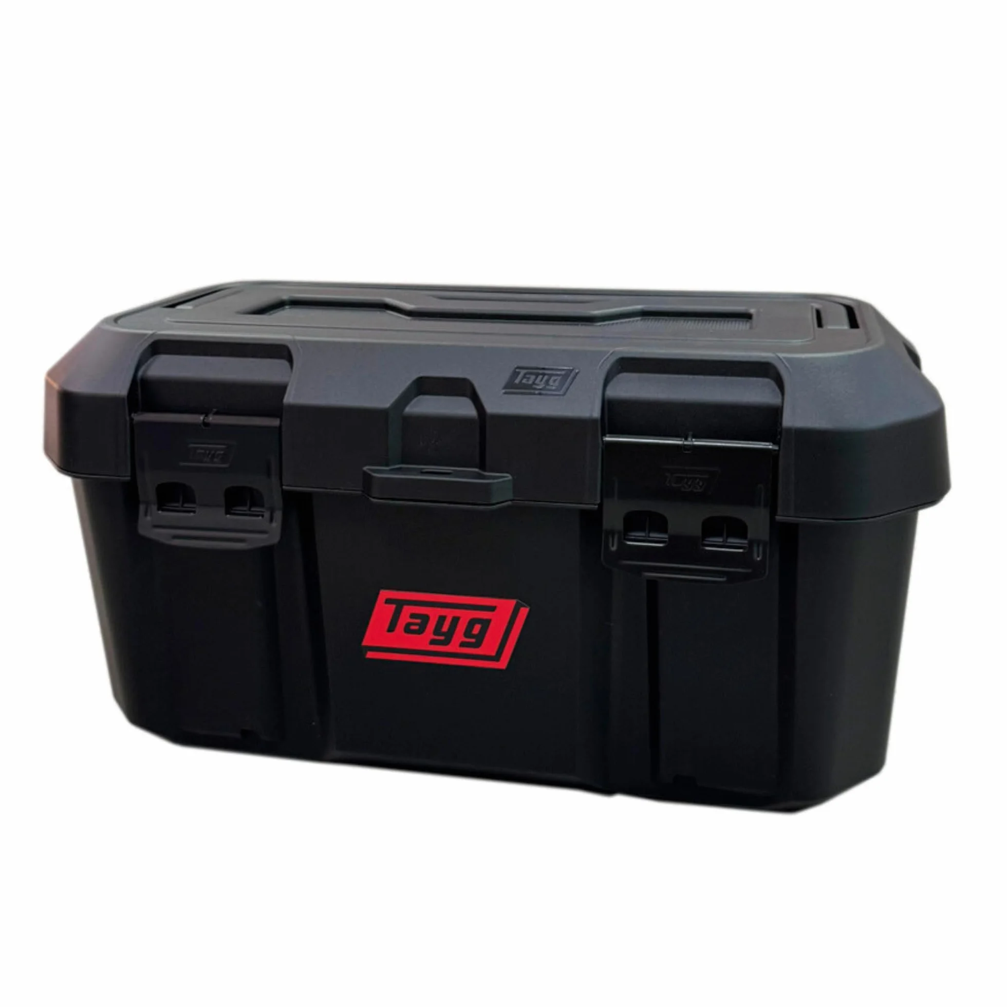 Tayg Caja Herramientas 46 Negra - Estuche y Bandeja Interior Extraíbles, Cierres Metálicos en Acero, Asa Grande, Soporta hasta 120 kg, Caja Herramientas Vacia Polipropileno, 500 x 279 x 254 mm