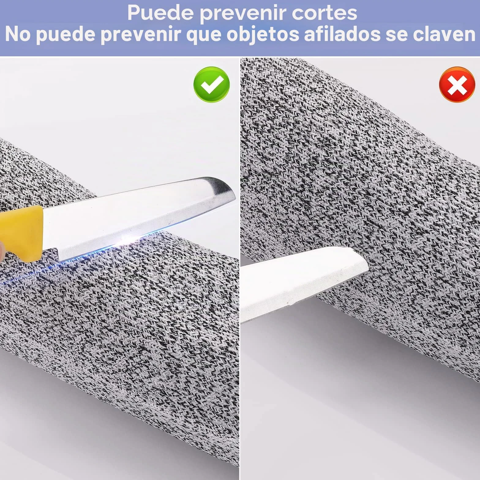 Mangas Protectora para el Antebrazo Nivel 5 Protección para el Brazo Manga de Trabajo de Punto con Orificio para el Pulgar