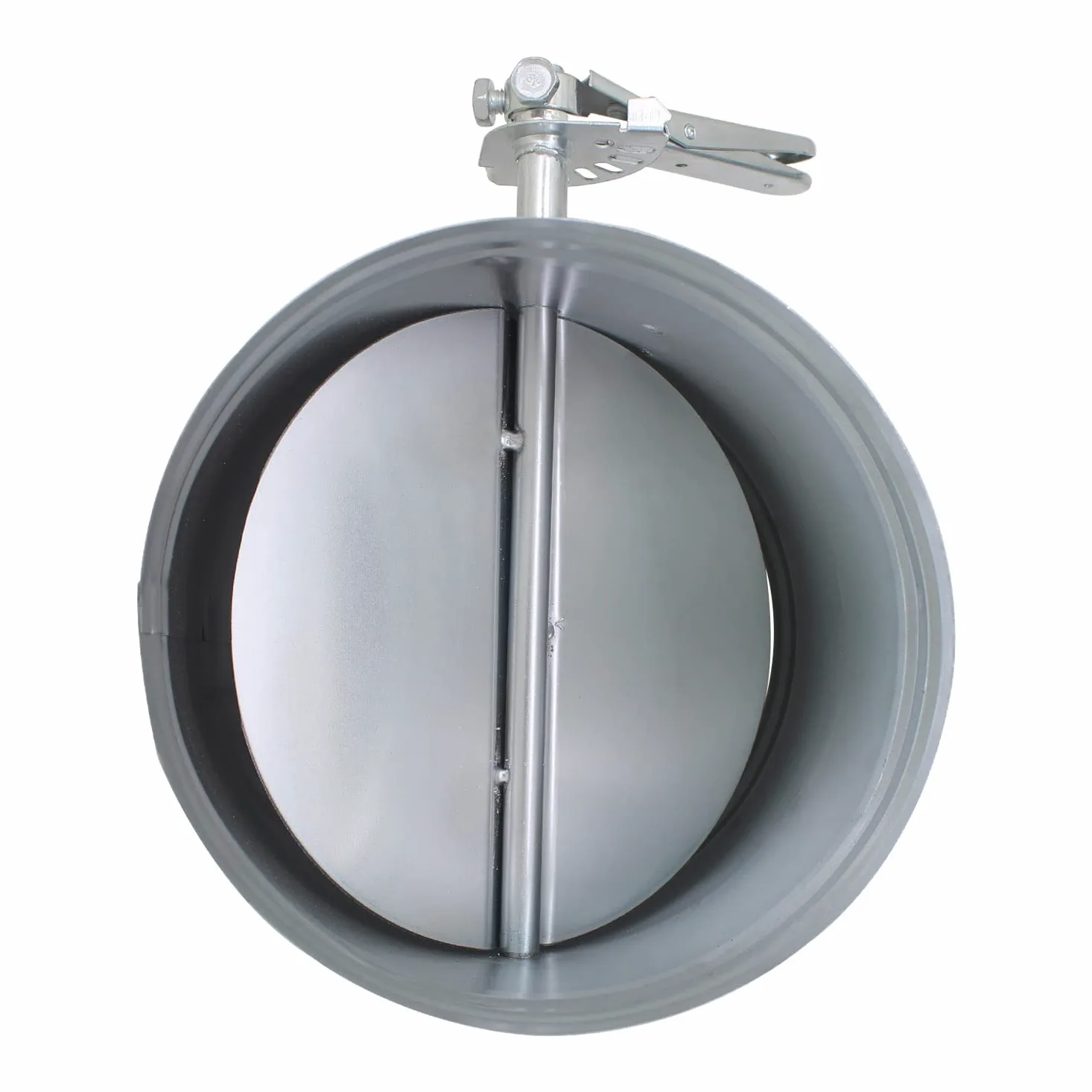 Compuerta regulacion aire acondicionado valvula ventilacion regulable hierro metalica tubo chimenea con valvula estufa con llave de corte (150mm Diámetro Externo)