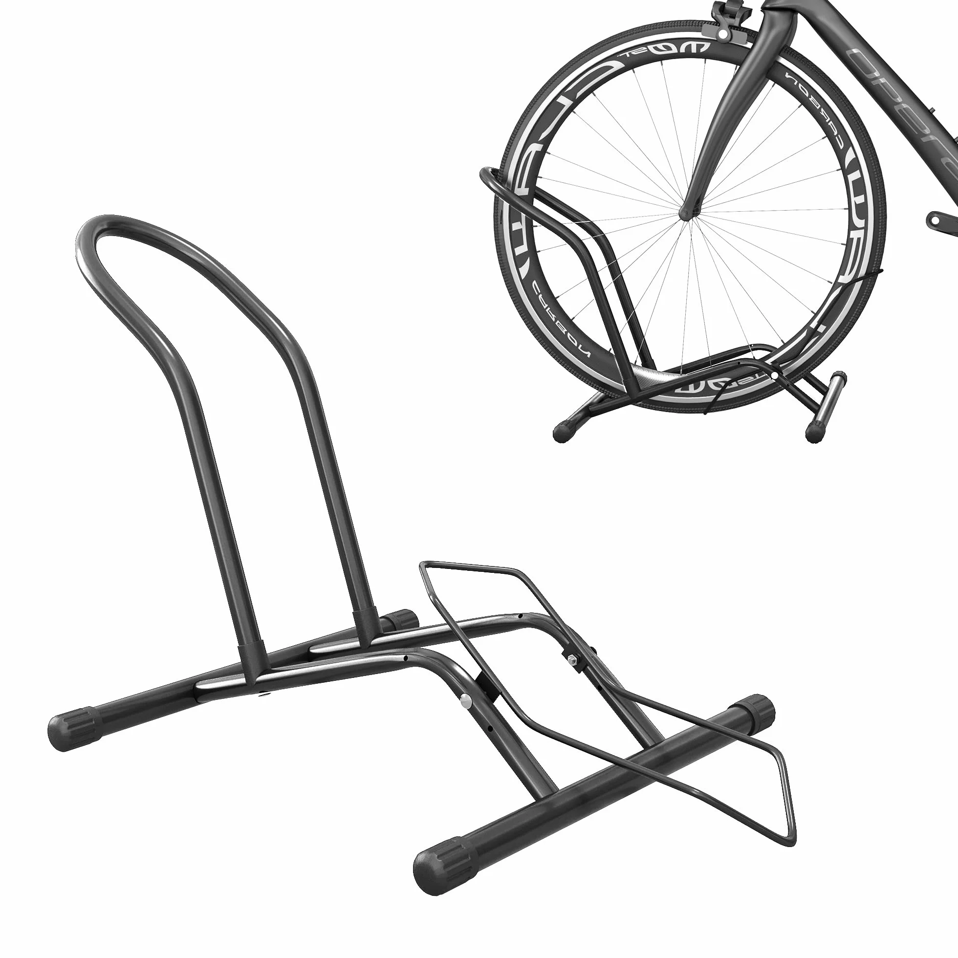 SPORTNOW Aparcamiento para Bicicletas Soporte de Acero 59x41x38 cm Negro