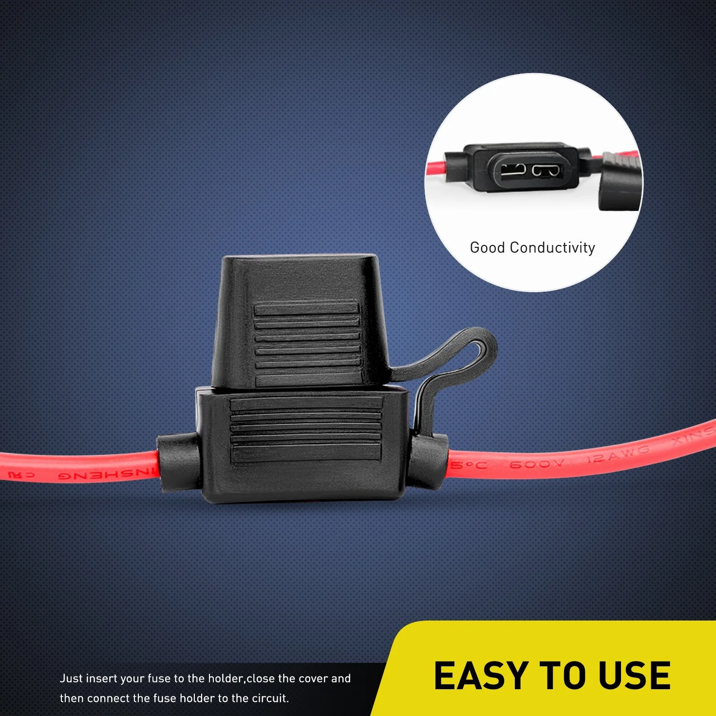 Nilight NI-FH01 Paquete de 10 Portafusibles en Línea 14 AWG 30A ATC/ATO para Automóviles