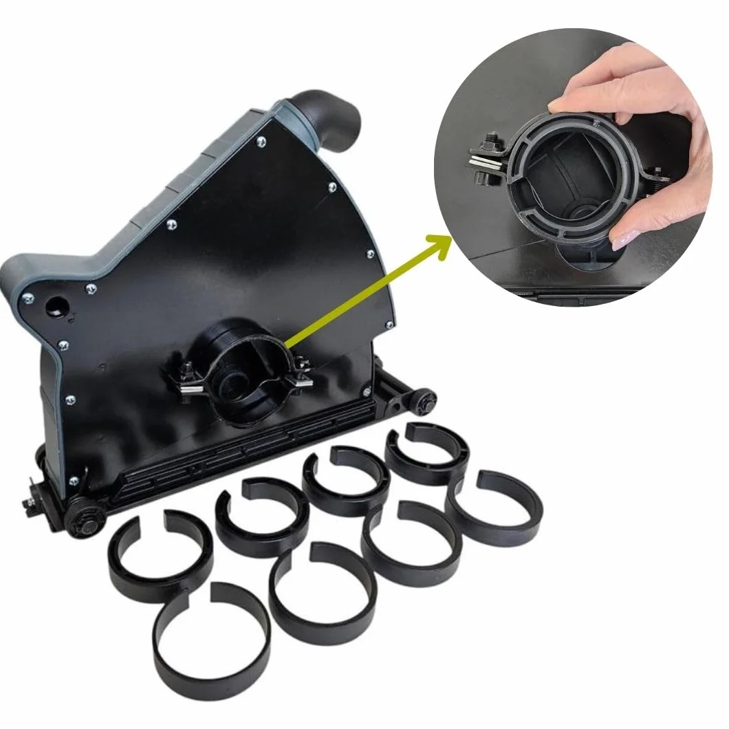 Titan USSN117 – Campana de extracción universal para amoladora angular, 230 mm, perfecta para trabajos de lijado y separación, protección contra el polvo