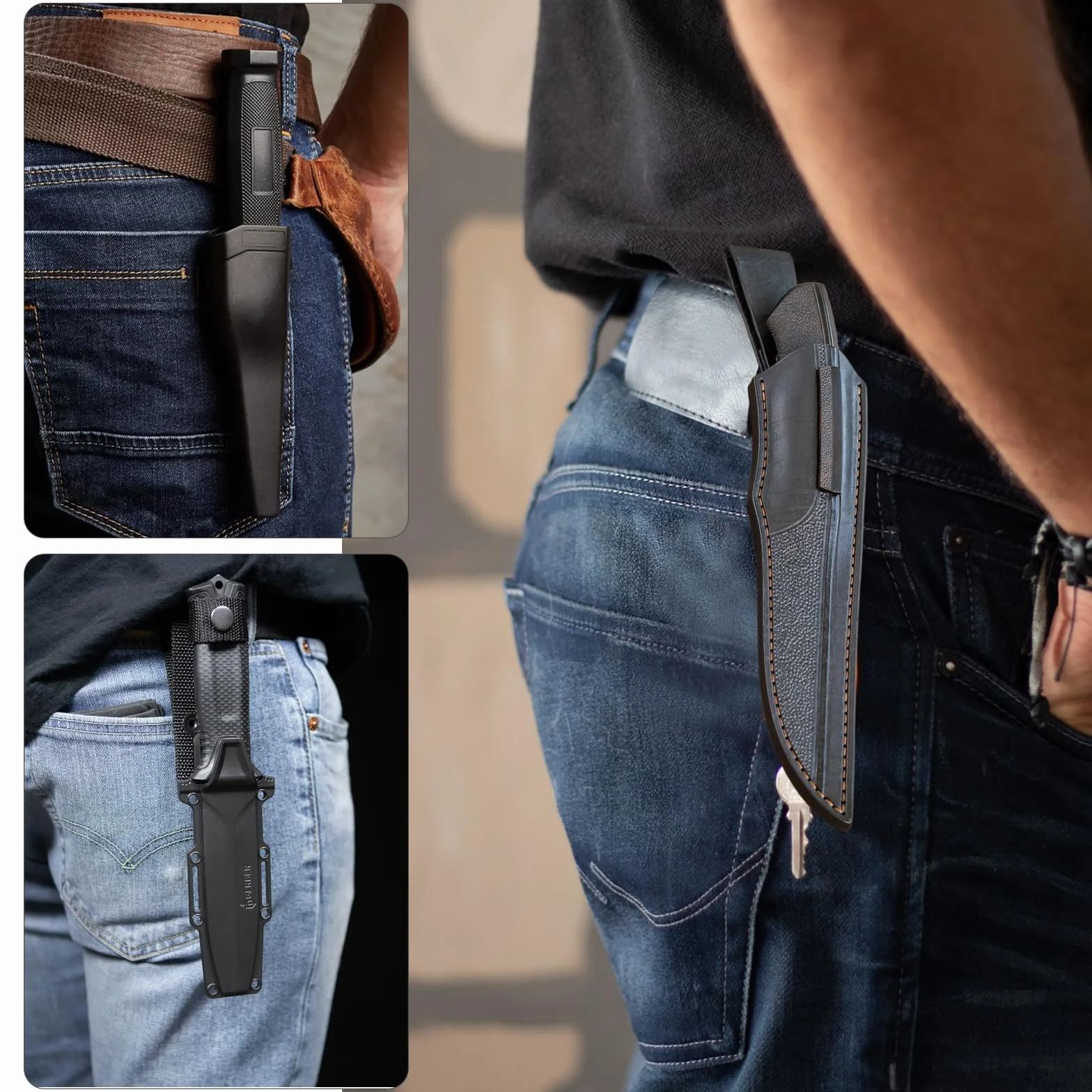 2 Juego de Fundas Kydex K con Clip para la Cintura, Clip de Acceso para Cuchillo Kydex