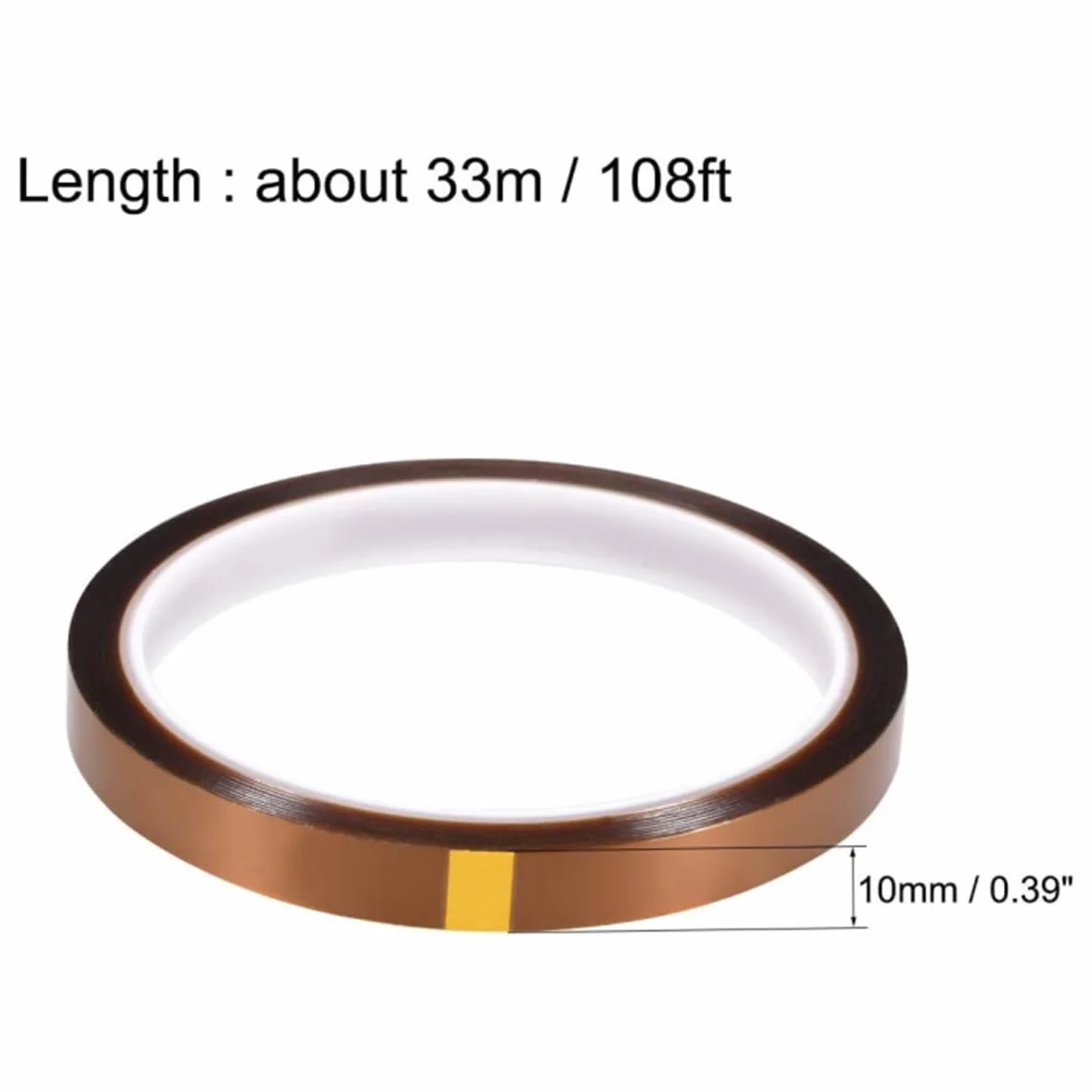 Cinta de Alta Temperatura,2 volúmenes10mm x 33m Alta Temperatura Cintas Resistentes al Calor Cinta Cinta De Sublimación De Alta Temperatura Cinta Térmica para Enmascarar, Soldar, Electricidad