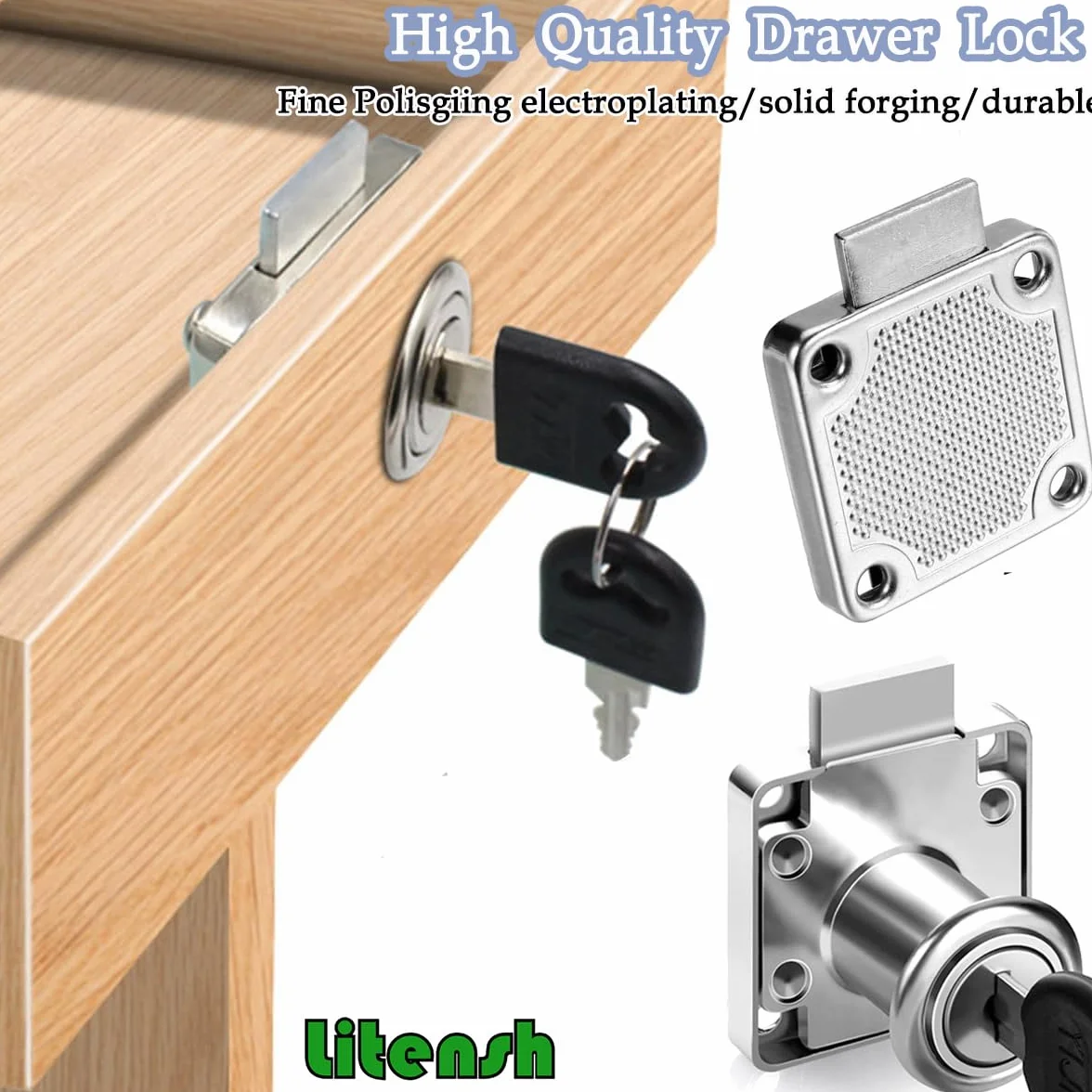 Cam Lock 22mm Cerradura de Seguridad para Gabinete con Llave Muebles Armario Buzón