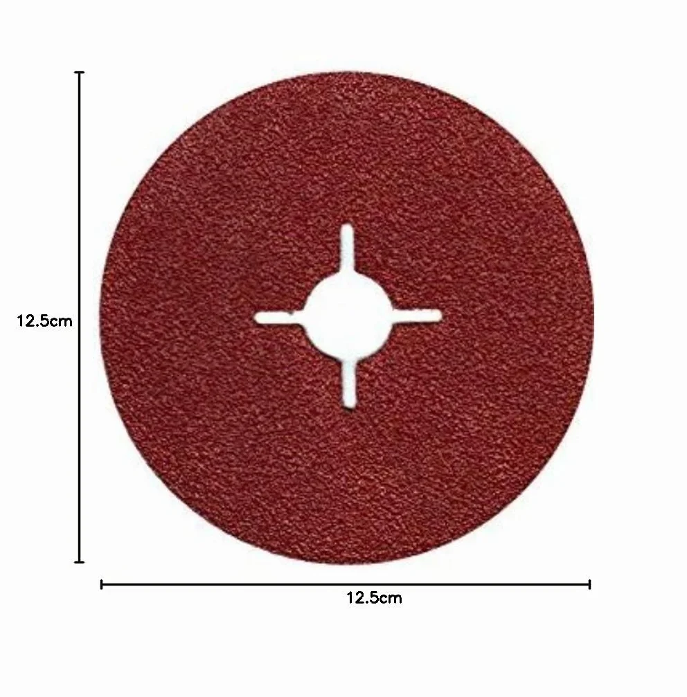 Discos de fibra 125 mm grano 24 para amoladora angular 50 piezas