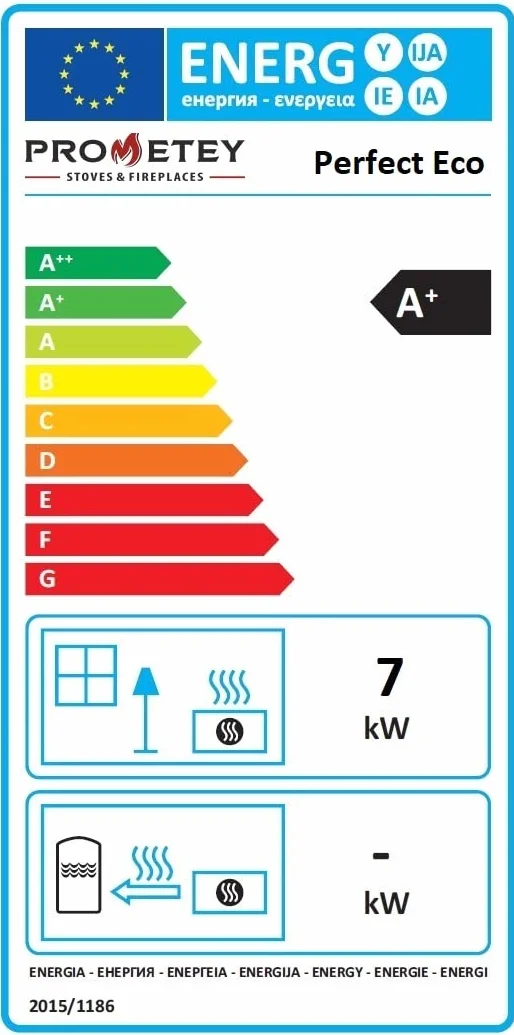 Estufa de leña Prometey con chimenea, compartimento de horneado y cocina Perfect Eco, 7 kW, estufa de leña para taller, cabaña, estufa de jardín
