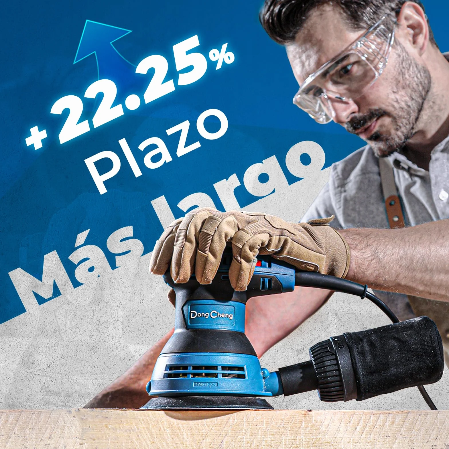 DongCheng Lijadora orbital aleatoria 300W, 125mm, 6 velocidades, 4.000-12.000 rpm con colector de polvo y 10 lijas, ideal para proyectos de carpintería y bricolaje