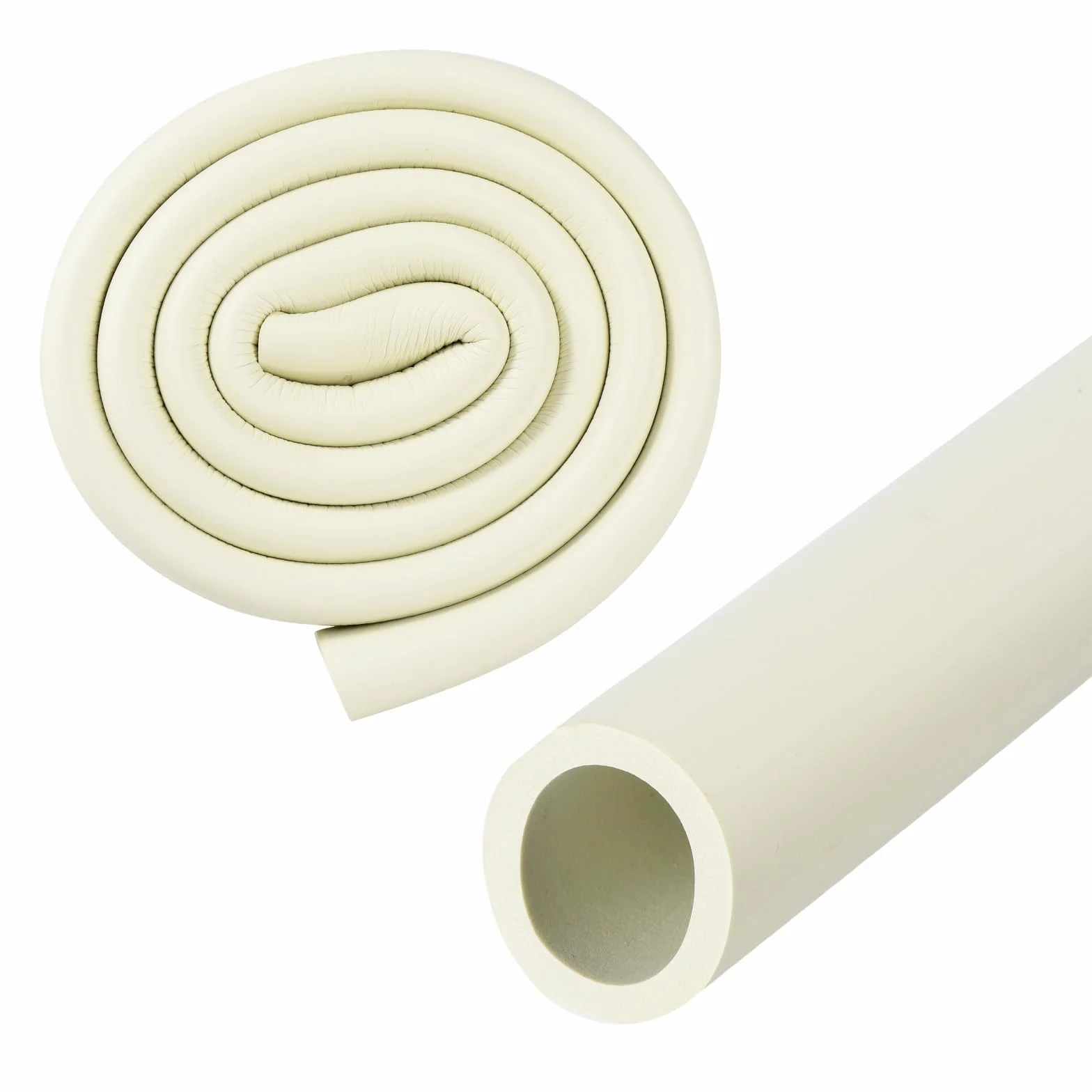 M METERXITY Tubo de Espuma Aislante para Tuberías, 25mm ID 35mm OD 1M Largo, Tubo de Espuma Flexible Suave para Soporte de Agarre de Manija/Portaequipajes de Techo [Blanco]