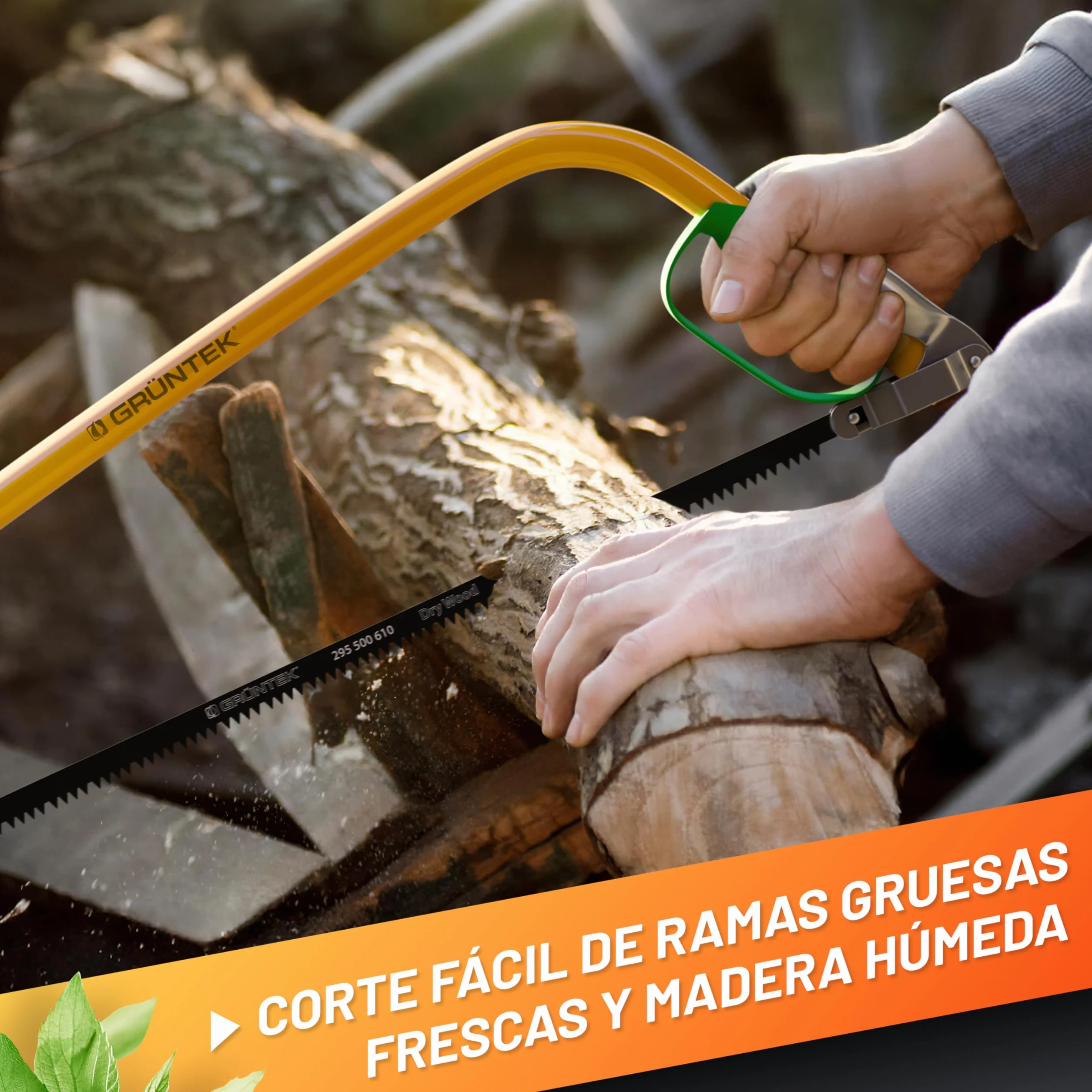 GRÜNTEK Sierra de Arco MARLIN 610 mm Sierra profesional para madera