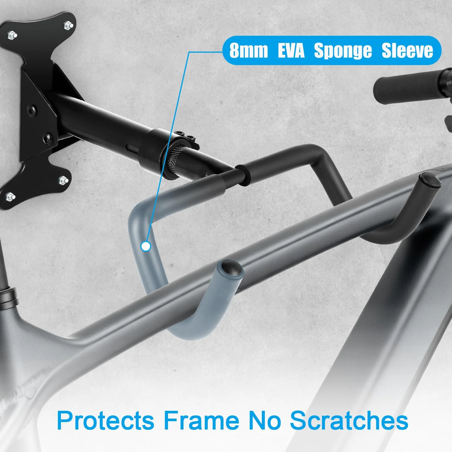 Soportes de Pared para Bicicleta 30 kg 360° Brazo Telescópico Plegable 90° Protección EVA 8 mm