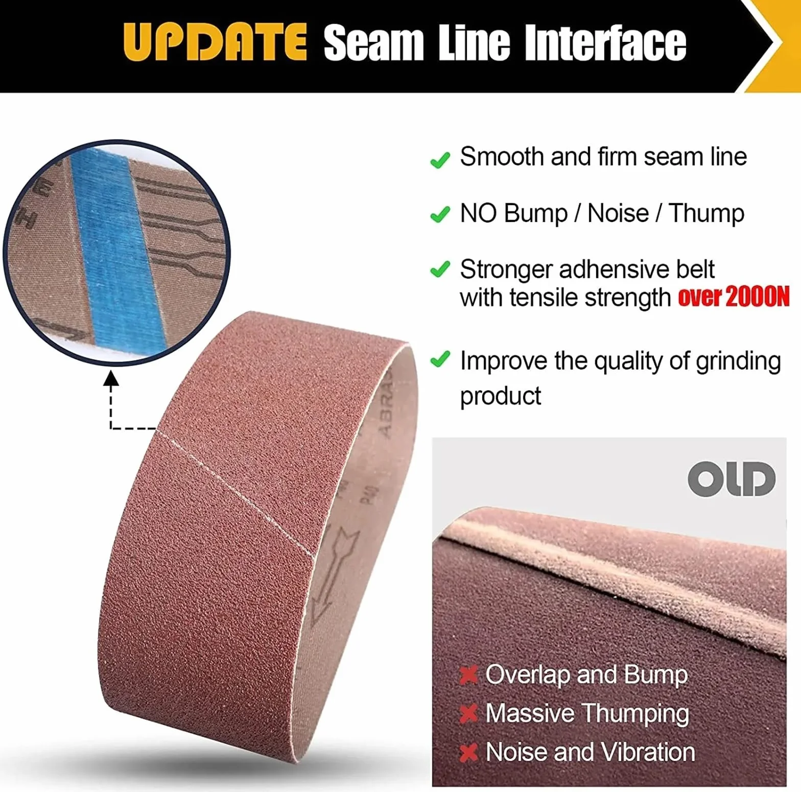 Papel for lijadora de banda, banda de lijado, 10 bandas de lijado de 100 x 610 mm, grano 40-400, bandas abrasivas for lijadora, pulido de madera y metal.(180)