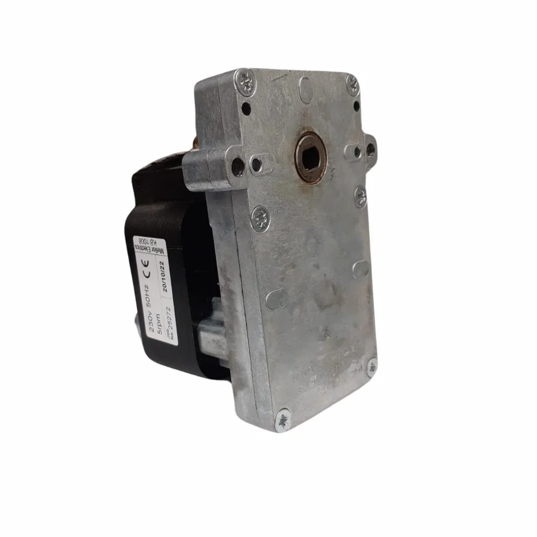 Motor reductor de velocidad: 5 rpm, diámetro del eje: 8,5 mm. Para estufas de pellets y chimeneas