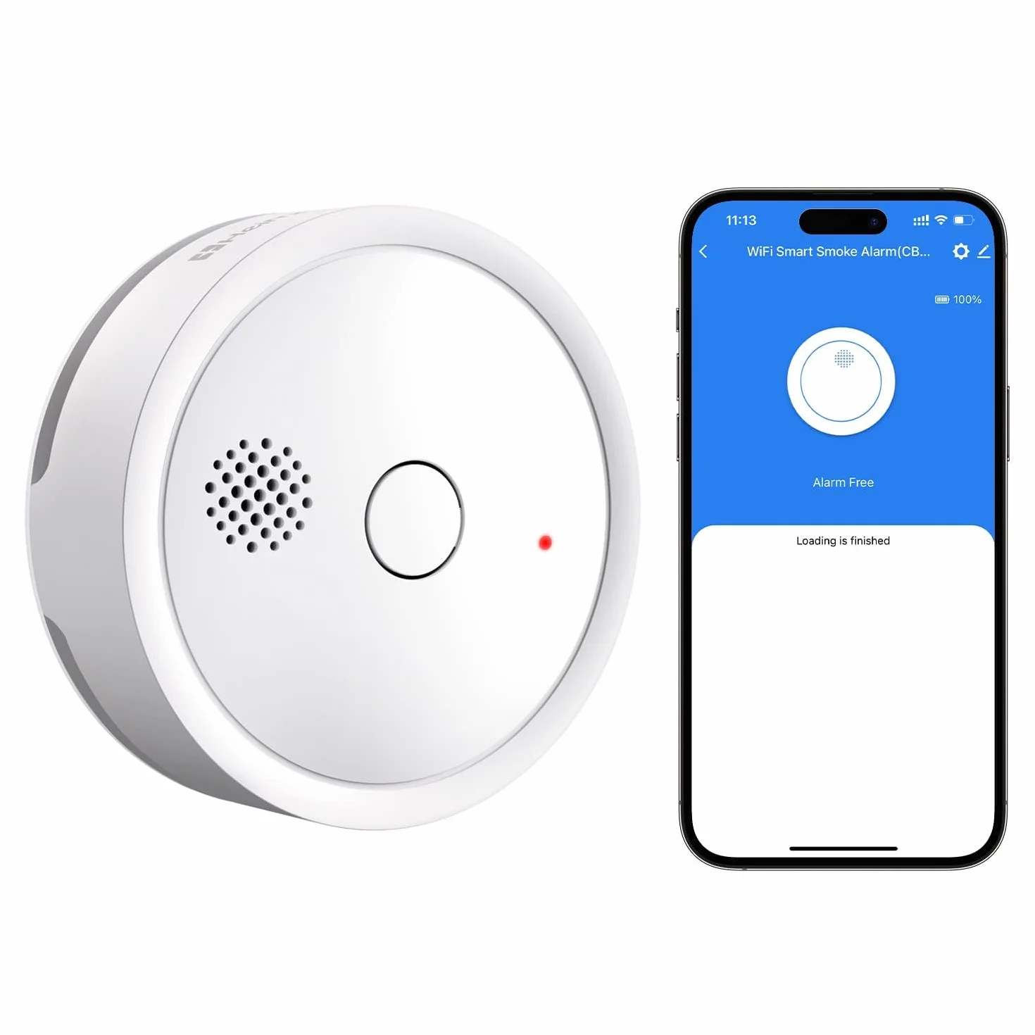 HEIMAN Alarma de Humo Inteligente WiFi inalámbrica, Detector de Humo fotoeléctrico con EN14604, con batería reemplazable/5 años de duración de la batería (1)