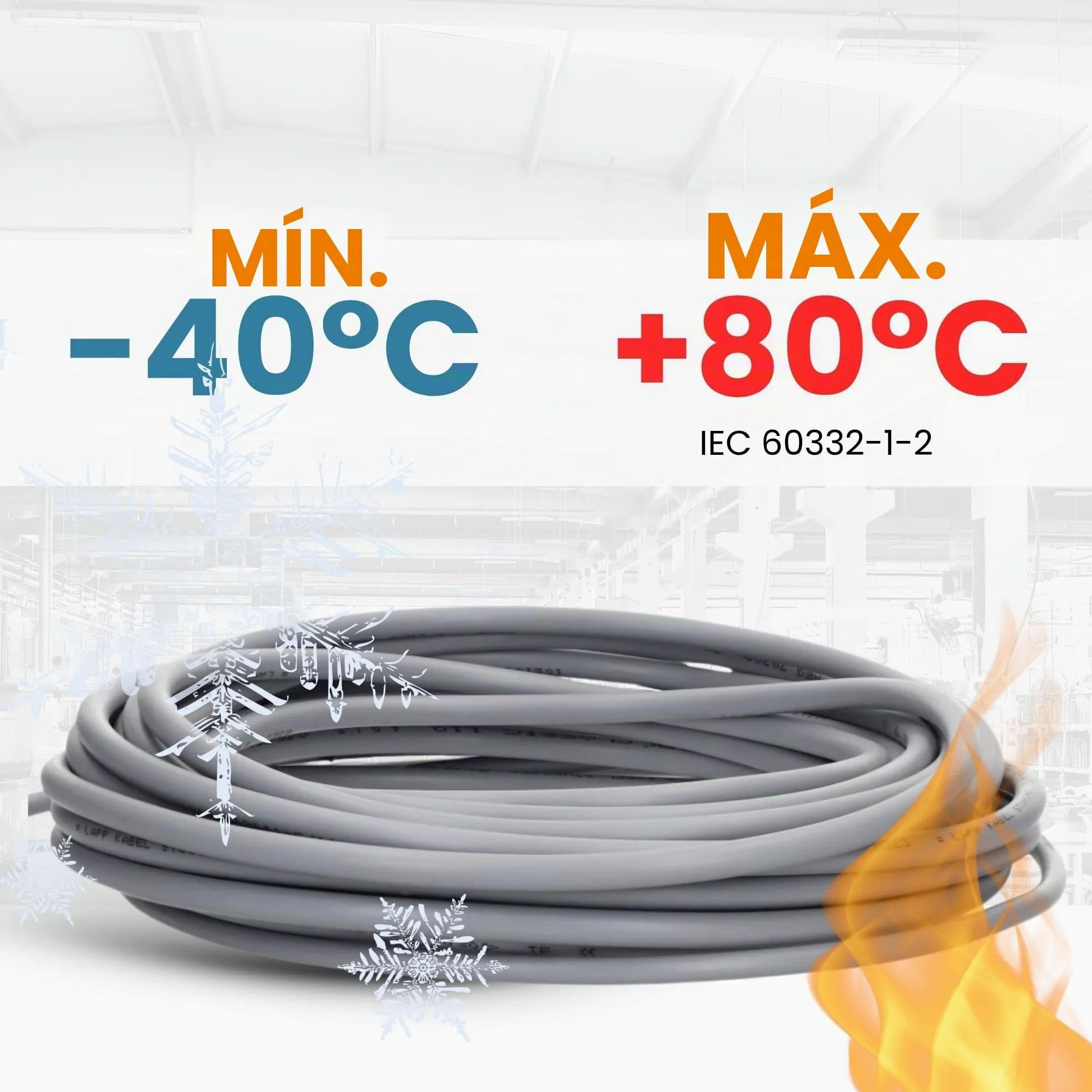 Lapp 1119212 Ölflex Classic 110 - Cable de Control PVC 12x1 mm² - 10 m | Manguera de 12 conductores con cable de protección verde-amarillo, 12G1 resistente al aceite y flexible para máquinas
