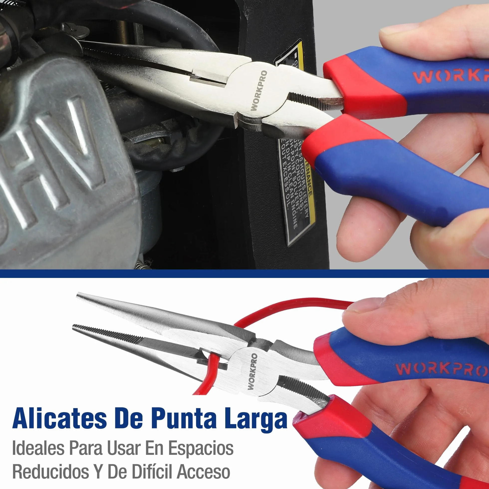 Juego de alicates y llaves inglesas para bricolaje, de acero cromo vanadio, 5 piezas, de WorkPro