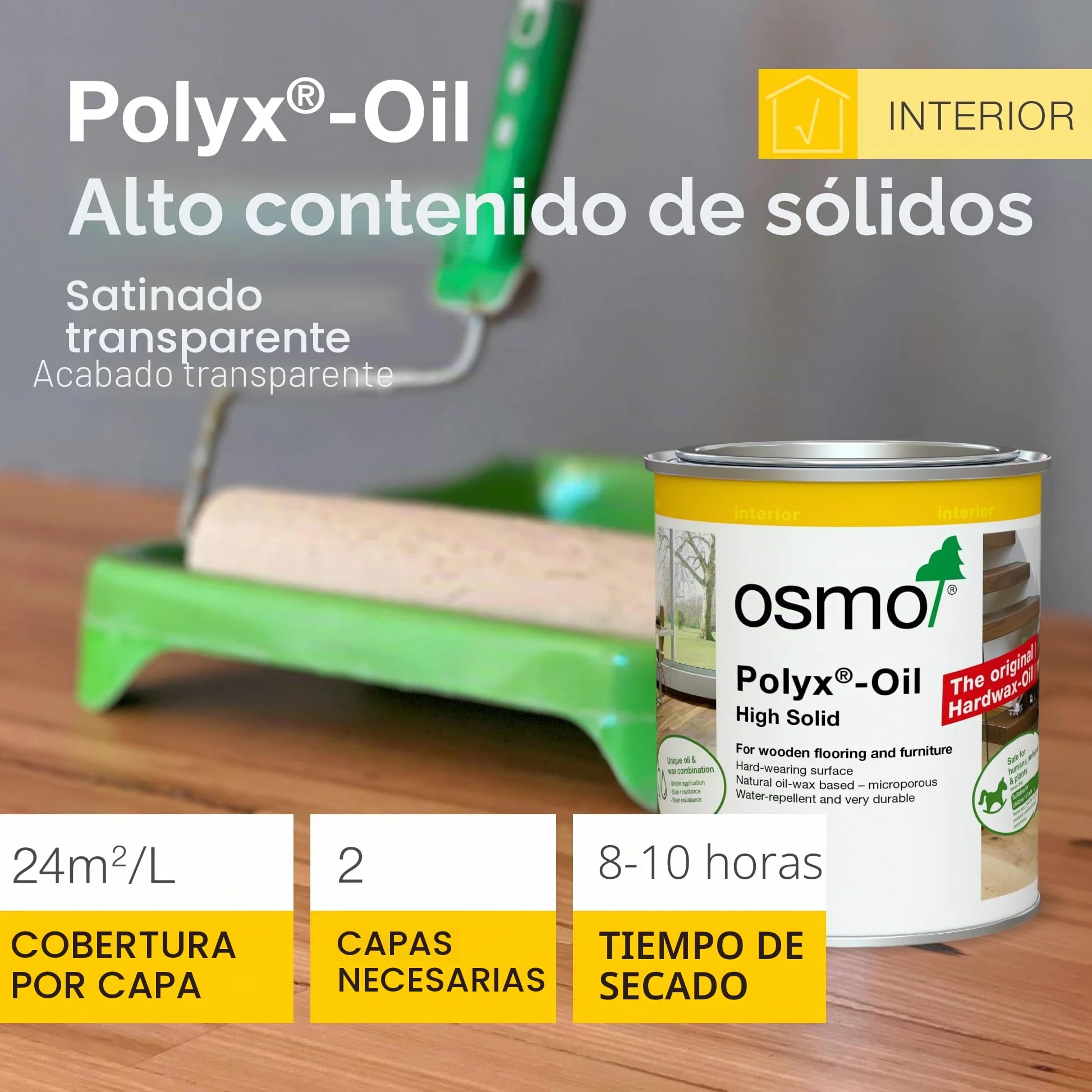 Osmo 3032 - 1 lata de aceite cera (750 ml), color satinado
