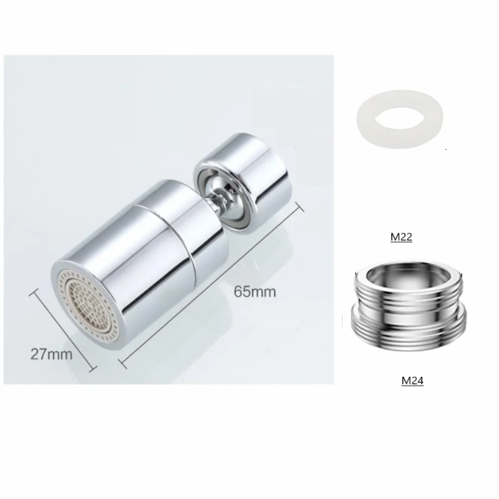 Aireador de Grifo Giratorio 360 Latón 2 Modos M22 M24 Difusor Cocina
