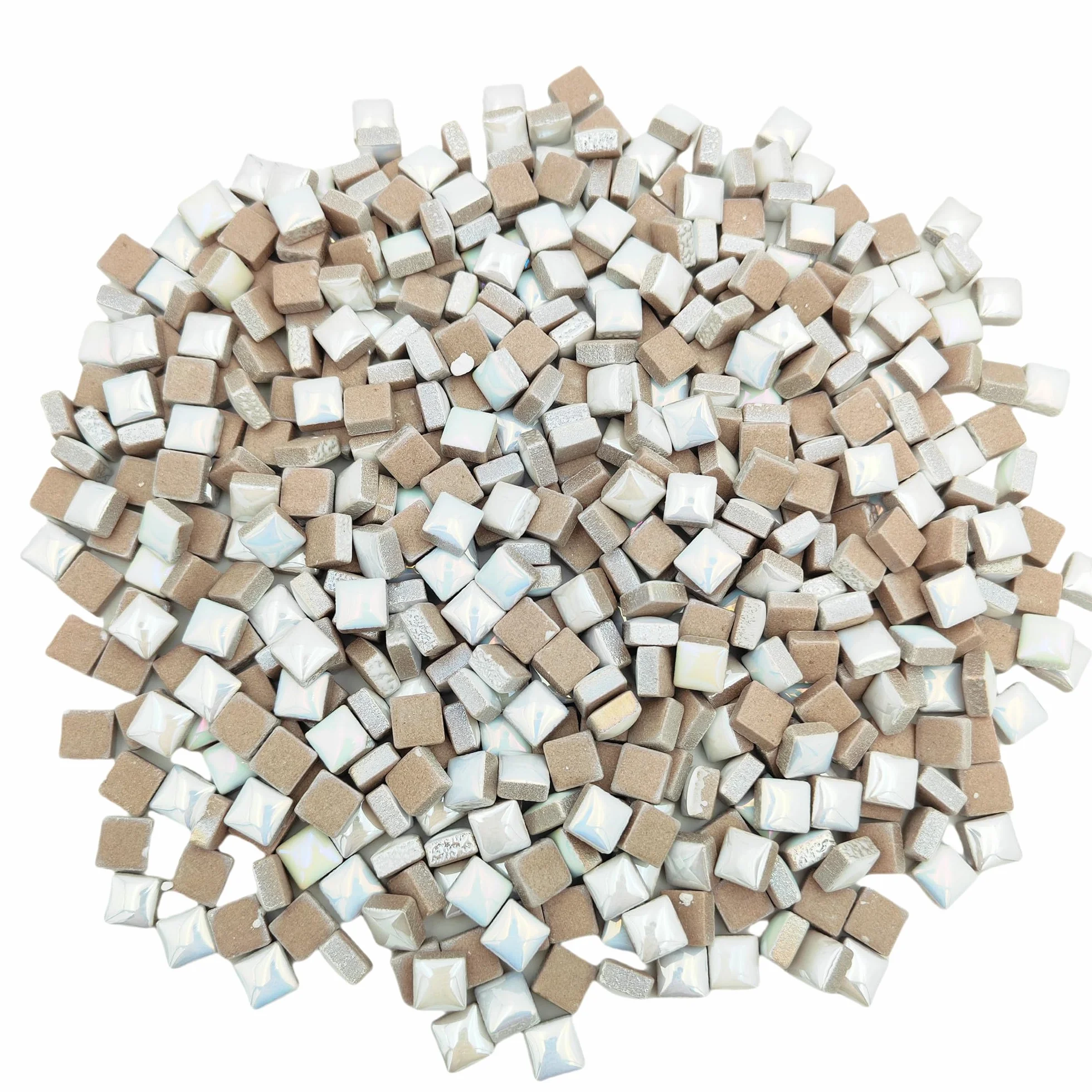 Azulejos cuadrados de mosaico de cerámica de 500 g, 500 piezas de 1 x 1 cm, hechas a mano, piezas creativas de micro mosaico para amantes, proyectos de mosaico de bricolaje y decoración del hogar